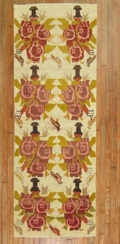 Zabihi Collection Vintage Turkish Floral Konya Runner