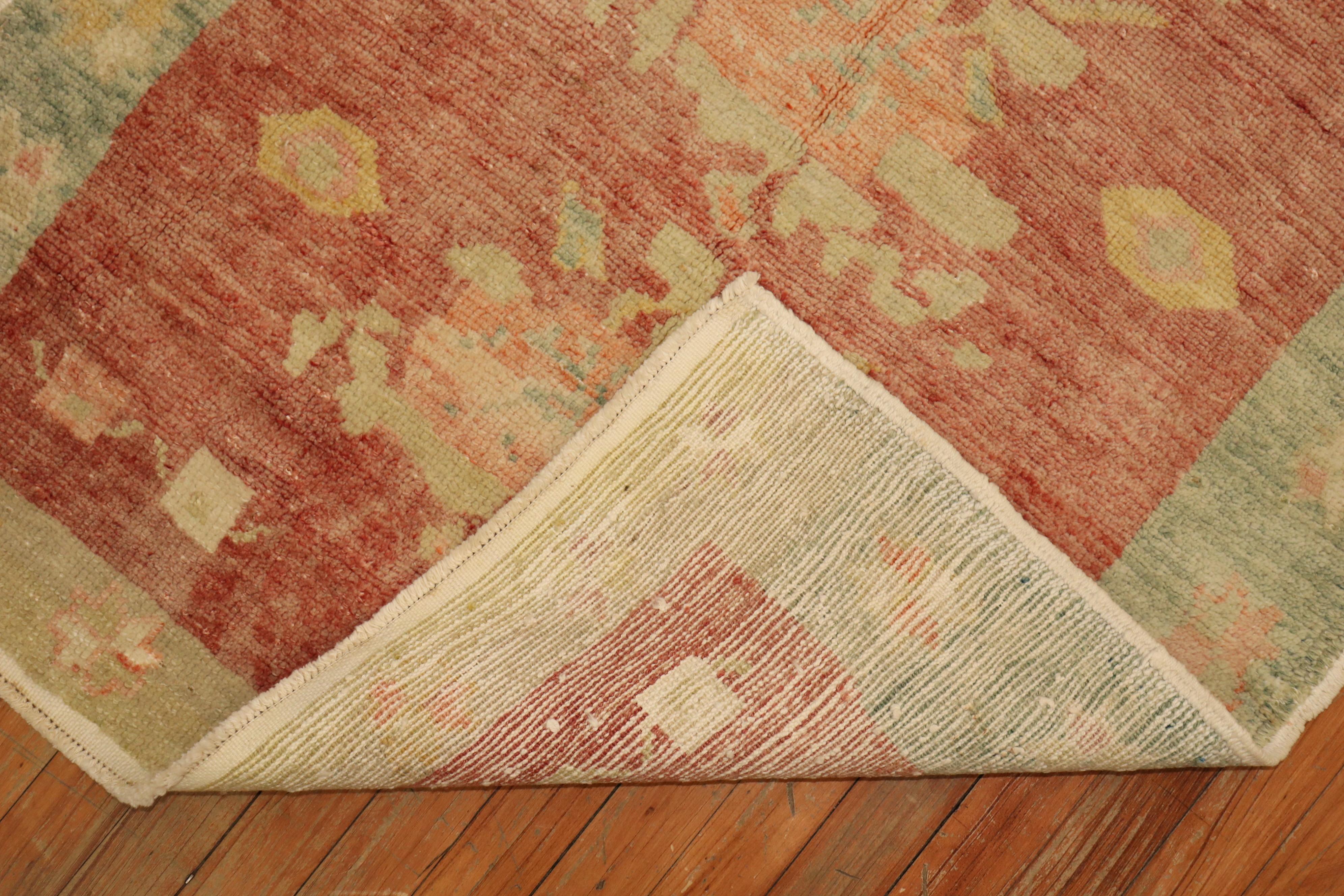 Zabihi Collection Vintage Turkish Floral Konya Runner For Sale 2