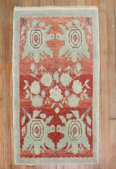 Zabihi Collection Vintage Turkish Floral Small Rug