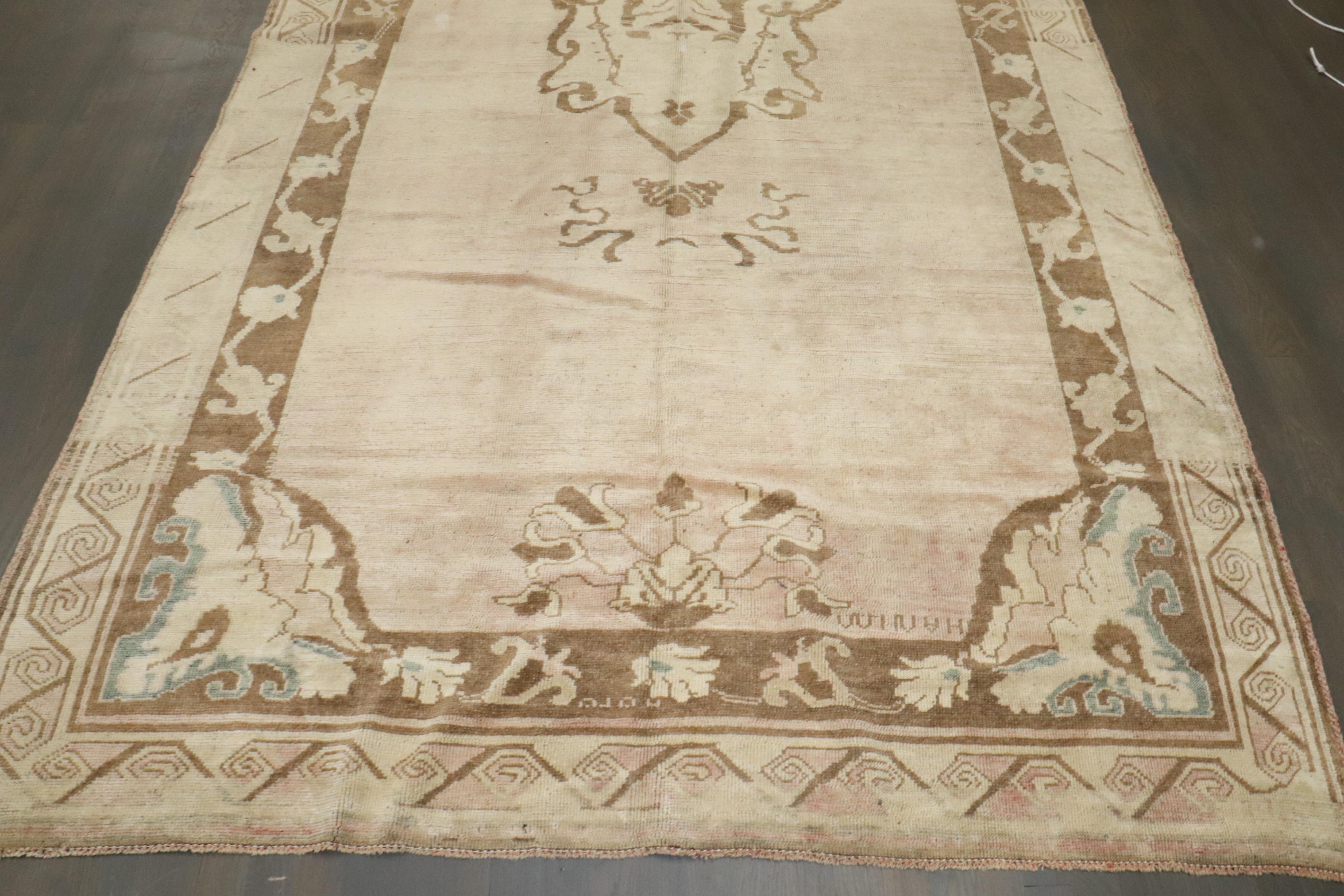 Zabihi Collection Vintage Turkish Gallery Size rug For Sale 3