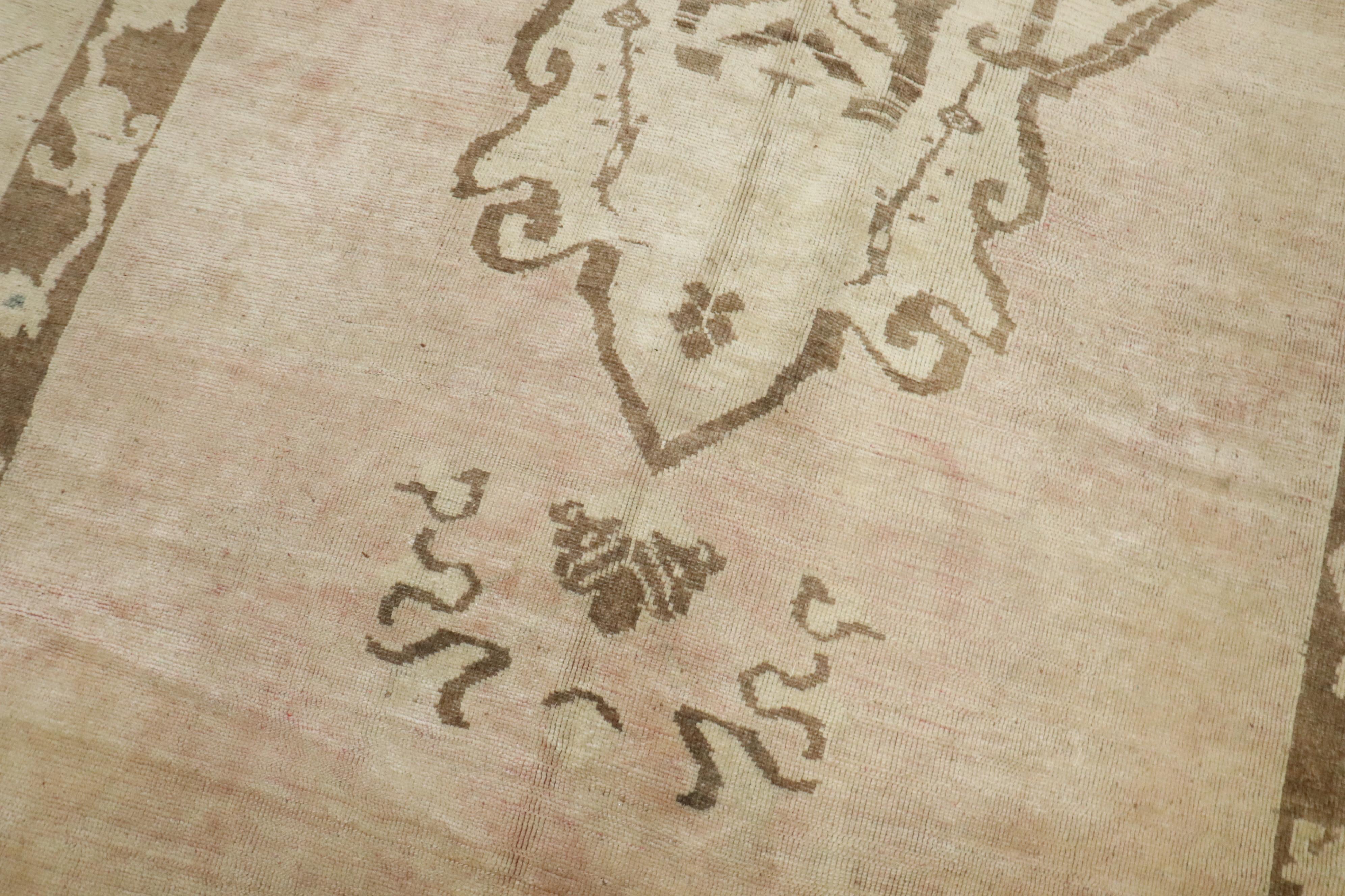 Hand-Knotted Zabihi Collection Vintage Turkish Gallery Size rug For Sale