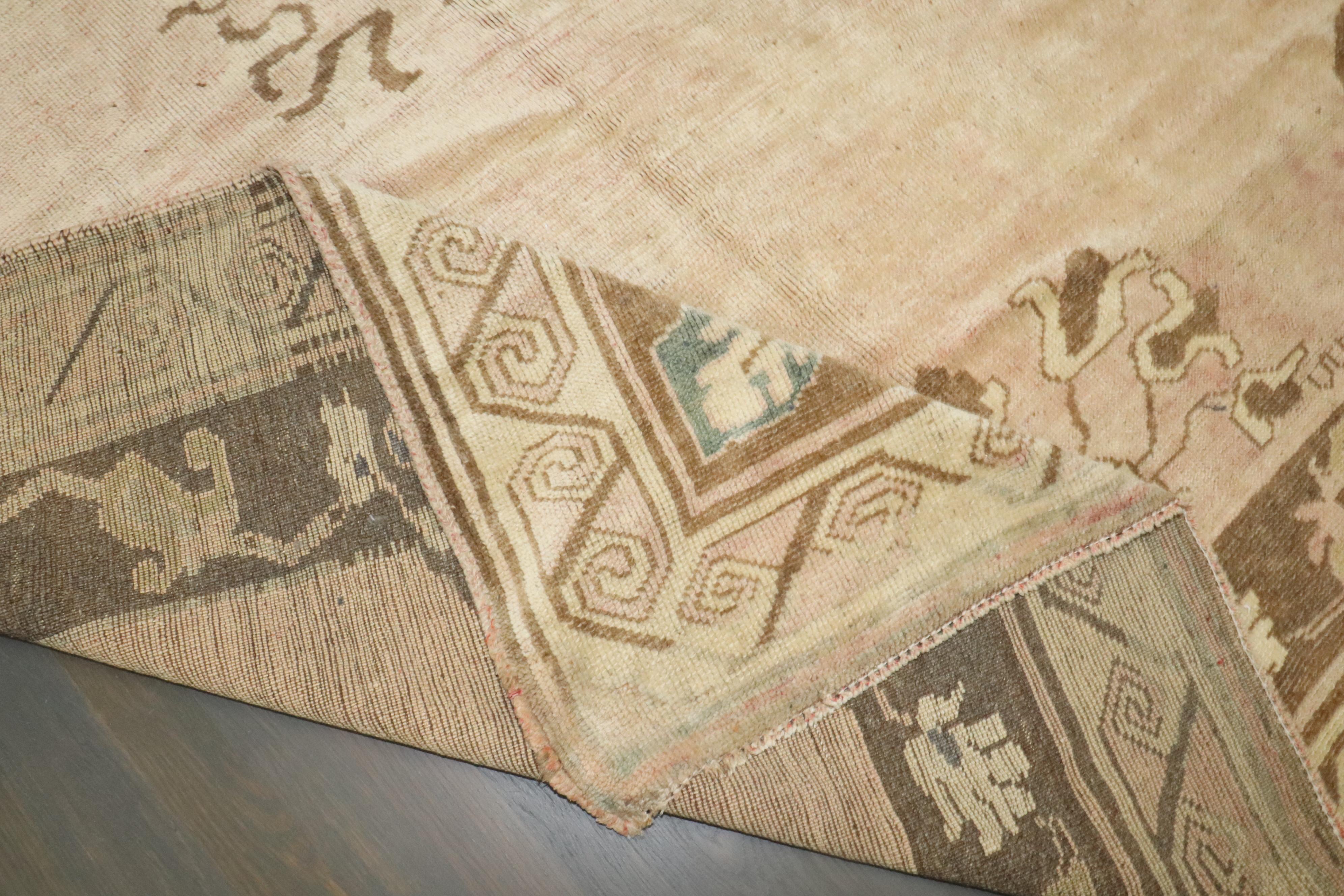 Zabihi Collection Vintage Turkish Gallery Size rug For Sale 1