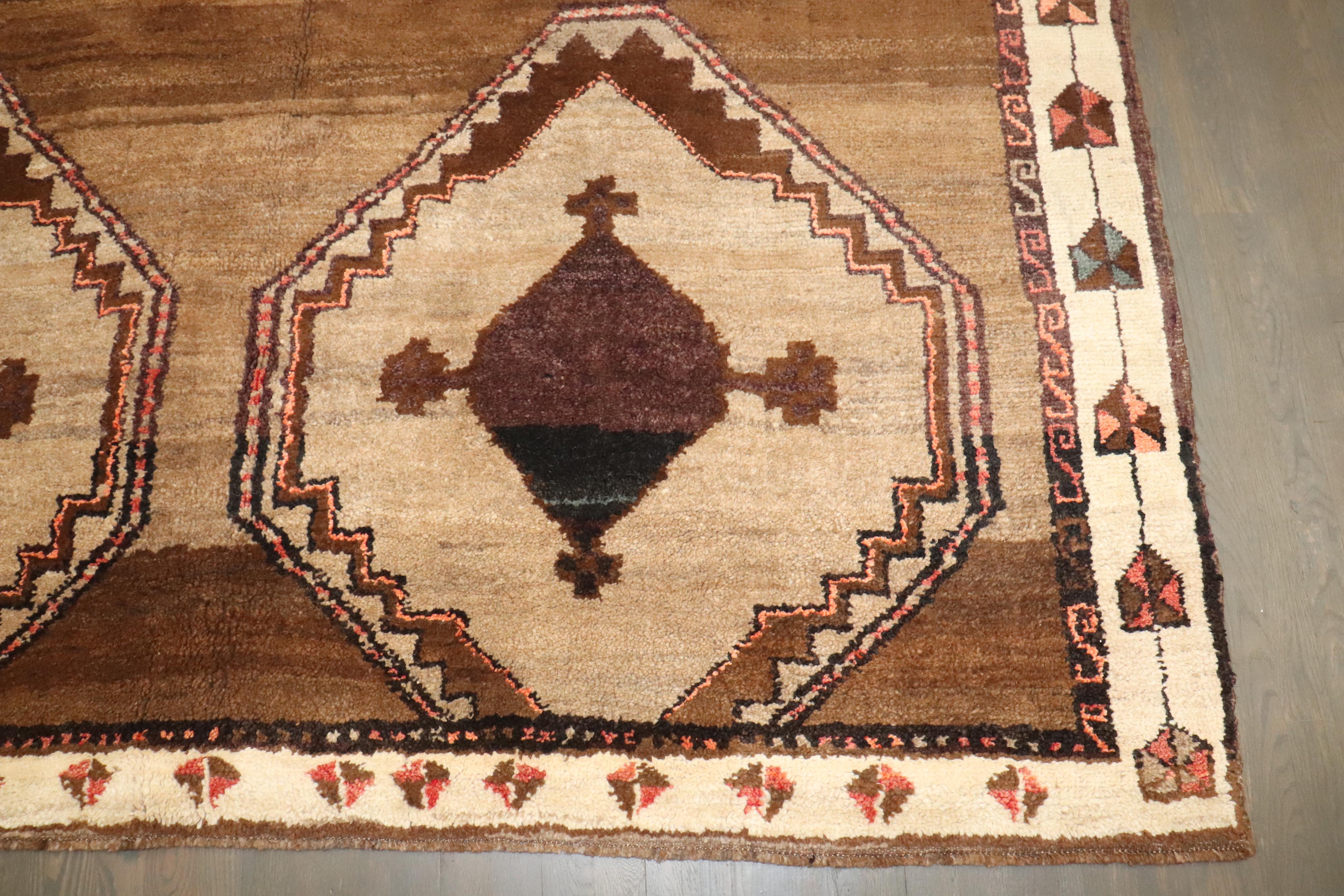 Islamic Zabihi Collection Vintage Turkish Kars Geometric Rug For Sale
