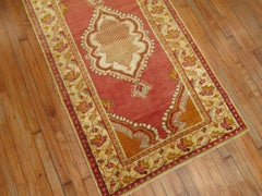 Zabihi Collection Vintage Turkish Oushak Small Rug