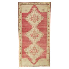 Zabihi Collection Vintage Turkish Pink Gallery Rug
