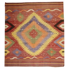 Zabihi Collection Vintage Turkish Room Size Kilim