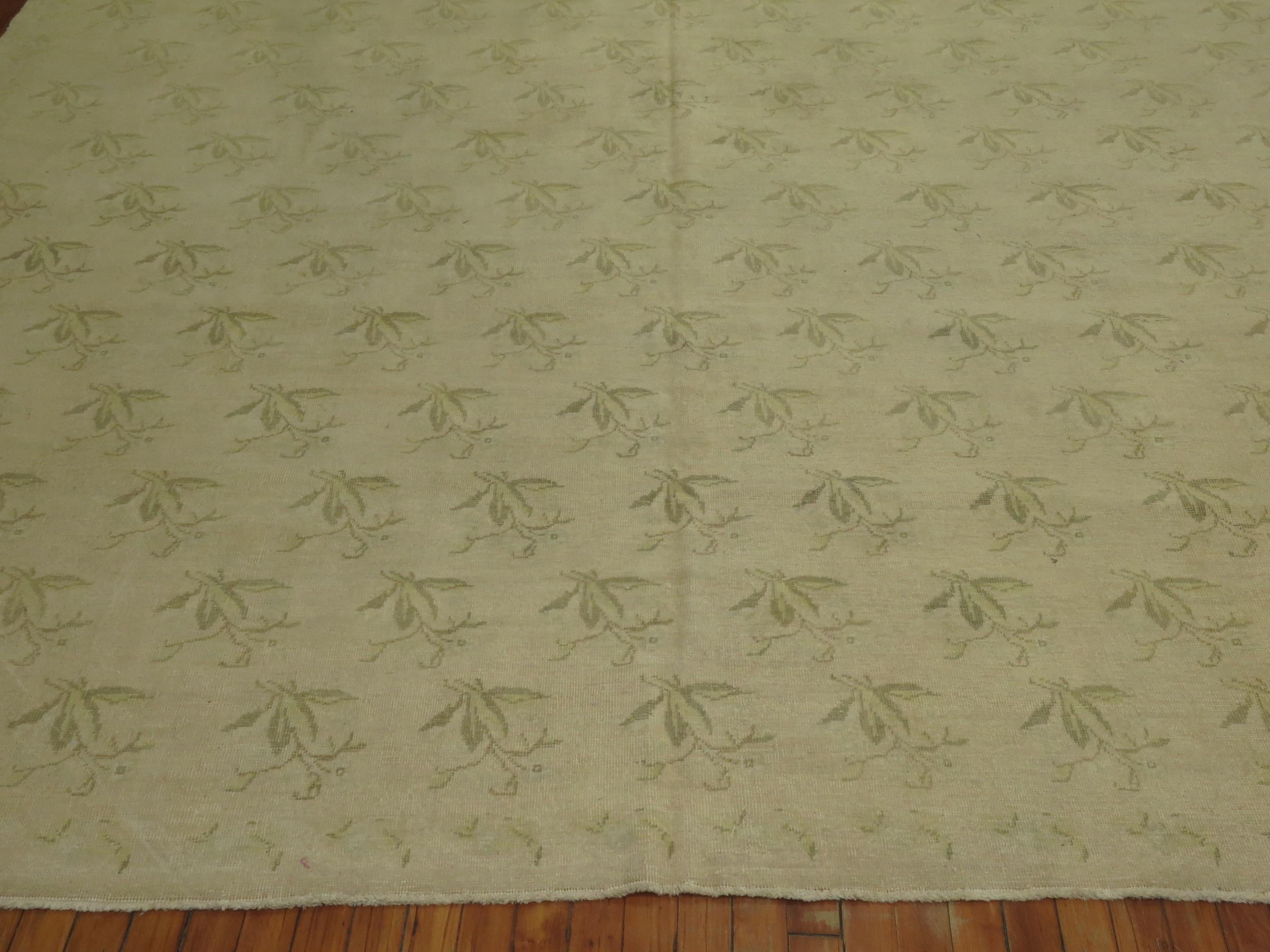 Mid-Century Modern Zabihi Collection Vintage Turkish Room Size Rug For Sale