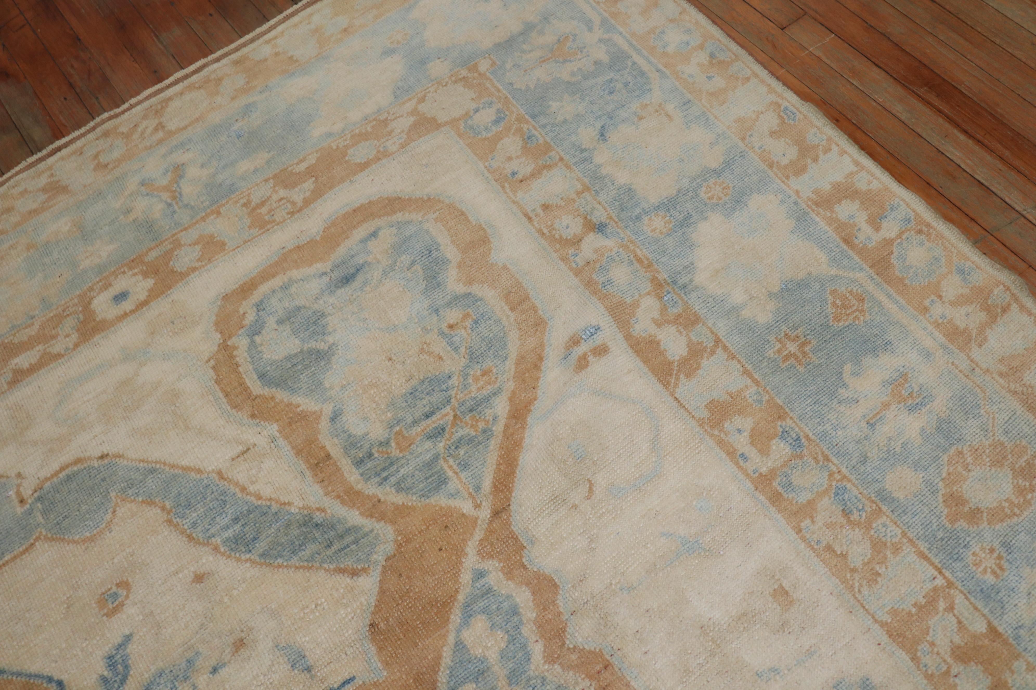 20th Century Zabihi Collection Vintage Turkish Room Size Rug For Sale