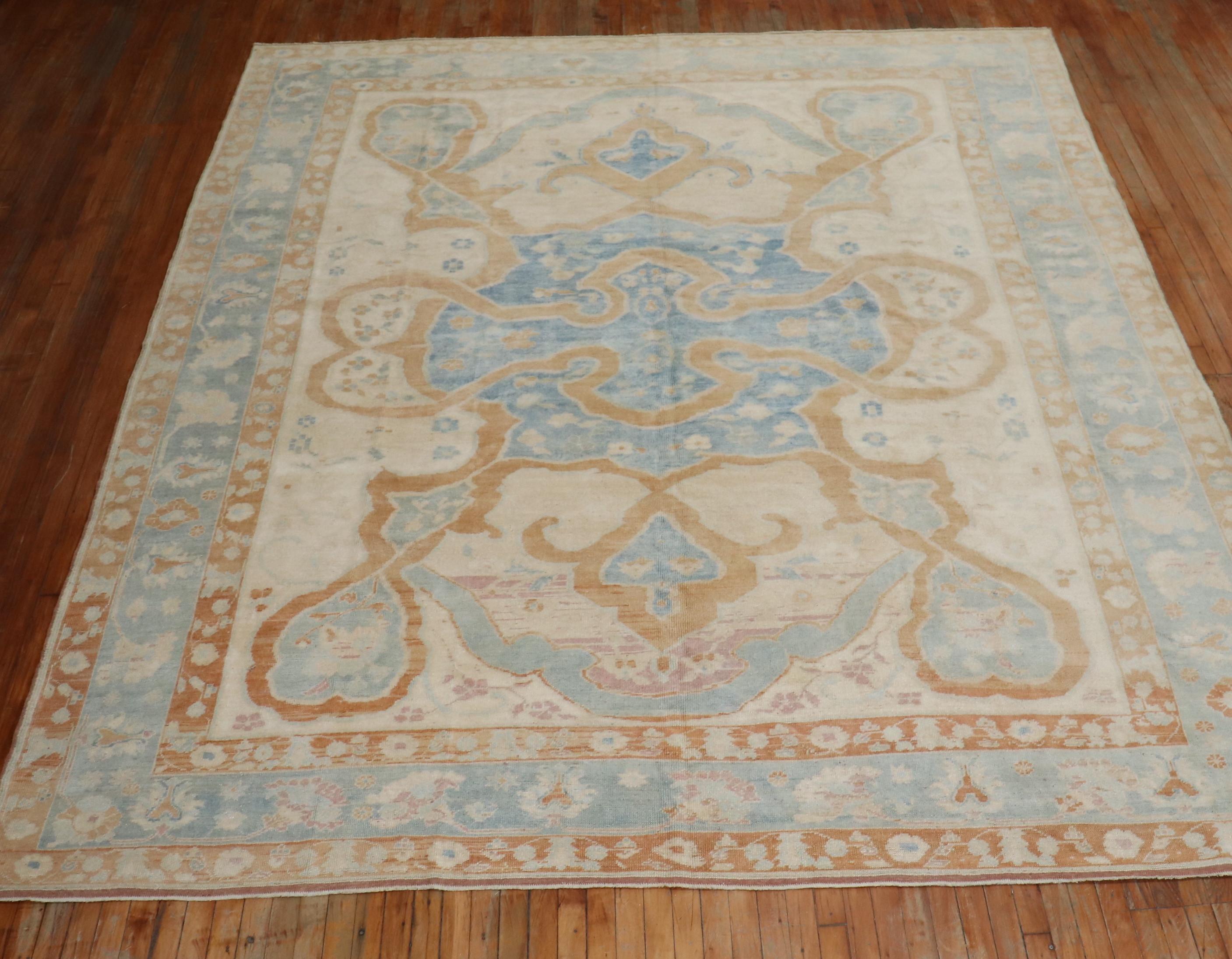 Zabihi Collection Vintage Turkish Room Size Rug For Sale 1