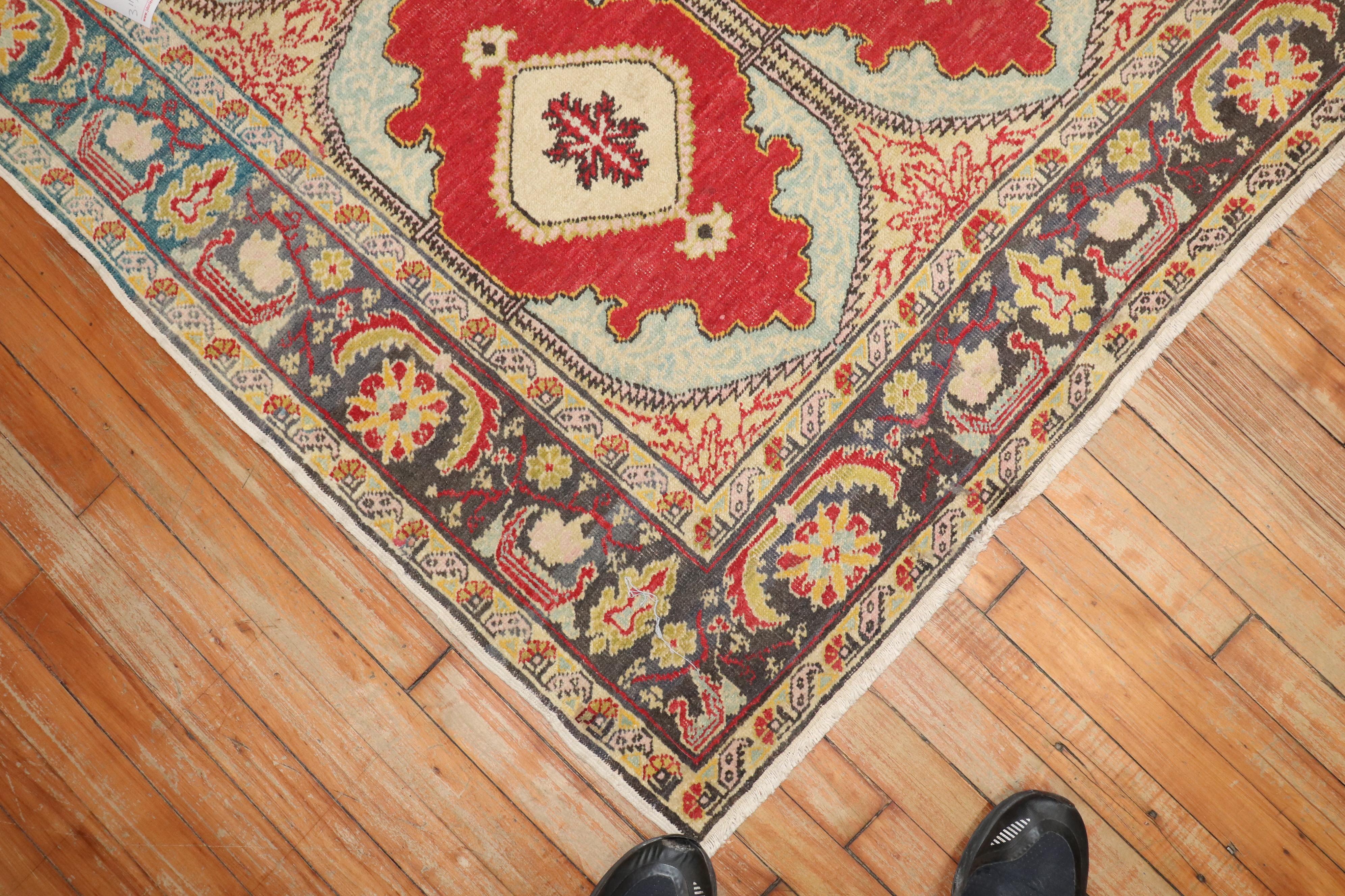 Agra Zabihi Collection Vintage Turkish Rug For Sale