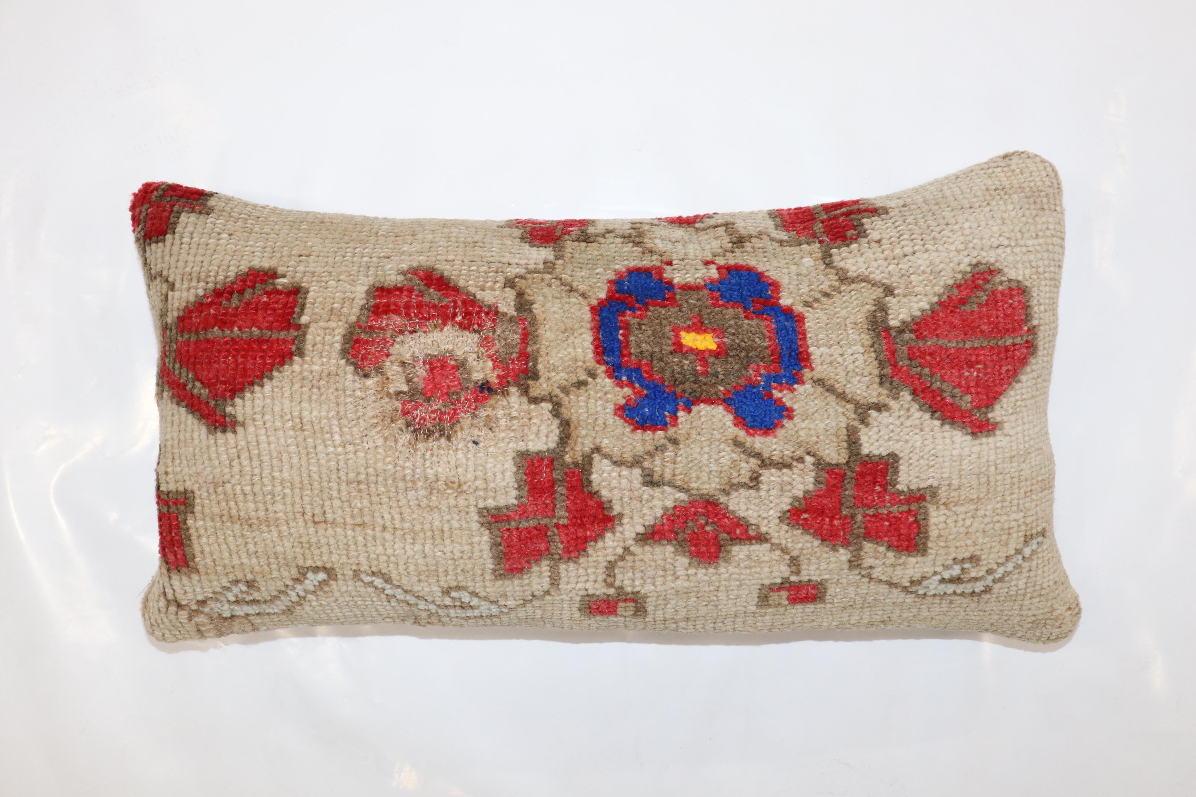 Large Pillow made from a vintage Turkish Kars Rug

Measures: 12'' x 22''.