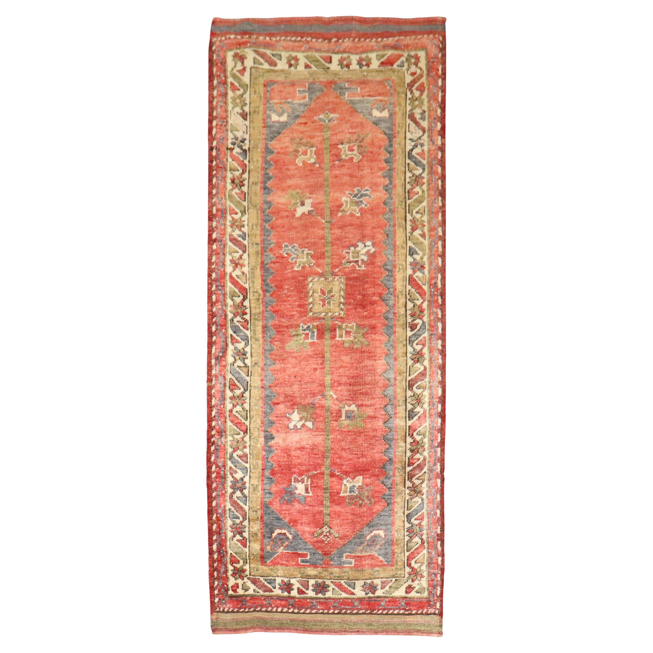 Zabihi Collection Vintage Turkish Small Anatolian Daizkare Runner