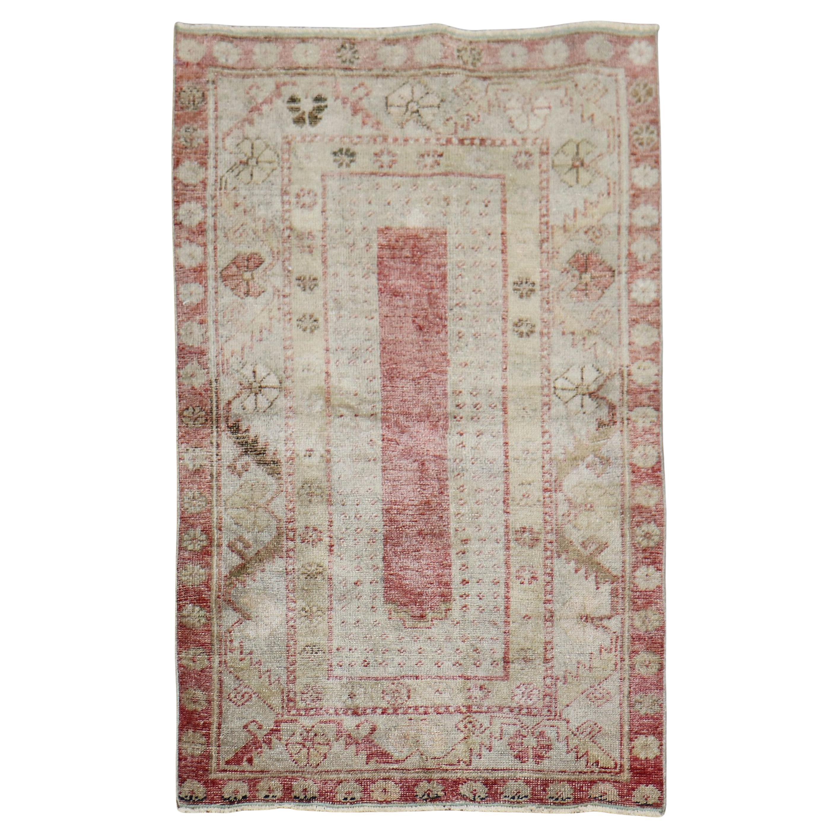 Zabihi Collection Vintage Turkish Small Anatolian Rug