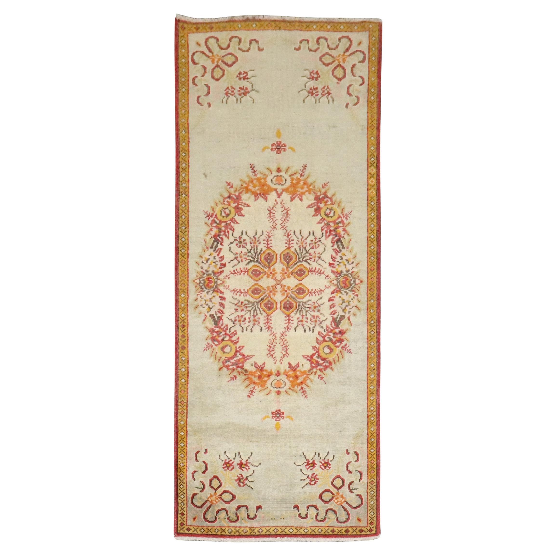 Zabihi Collection Vintage Turkish Small Anatolian Runner