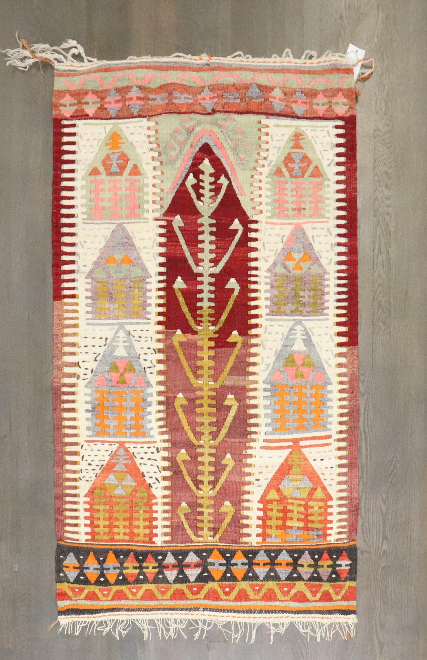Zabihi Collection Vintage Turkish Small Kilim (Türkisch) im Angebot