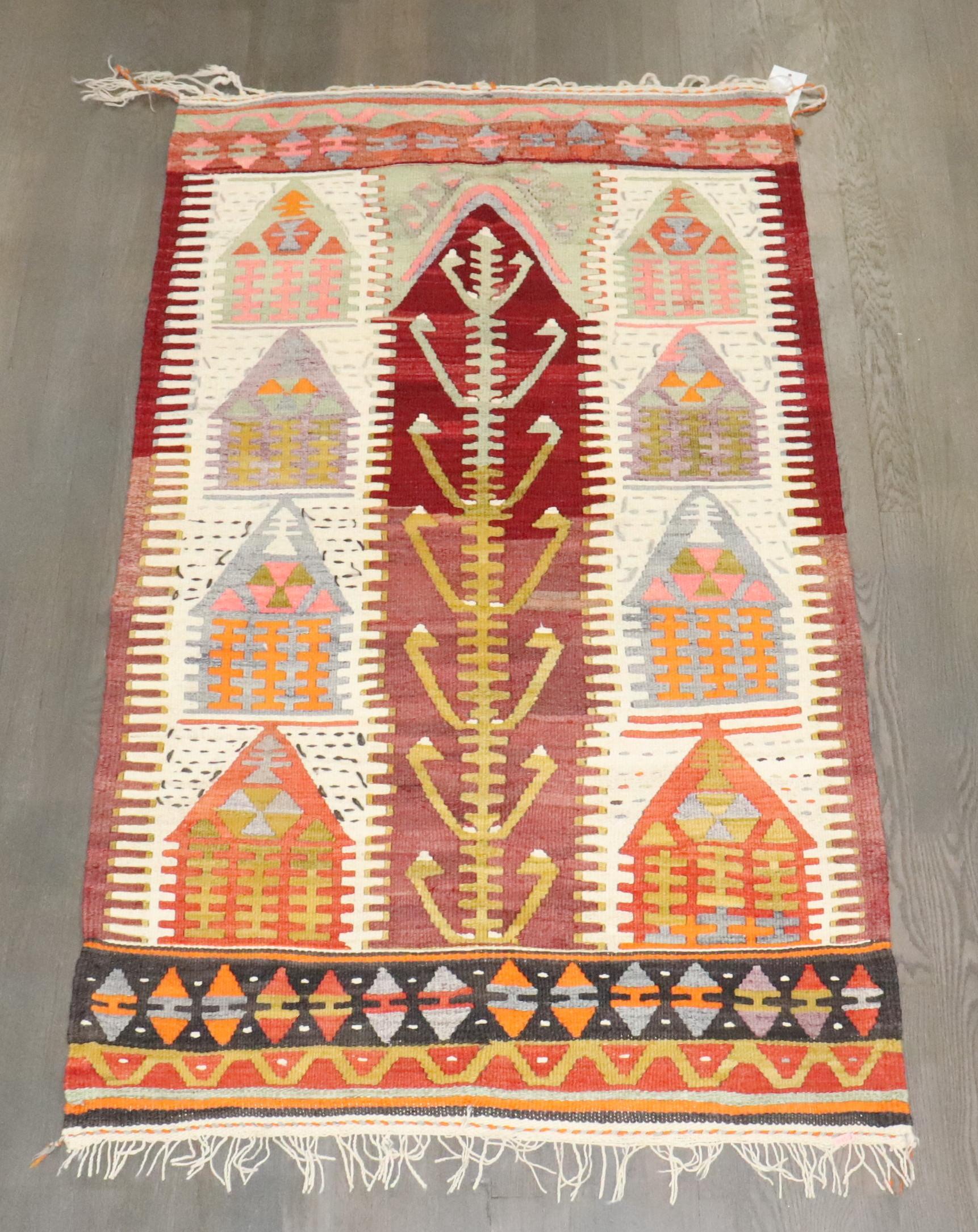 Zabihi Collection Vintage Turkish Small Kilim (Handgeknüpft) im Angebot