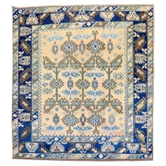 Zabihi Collection Vintage Türkischer Stammesteppich Quadratisch