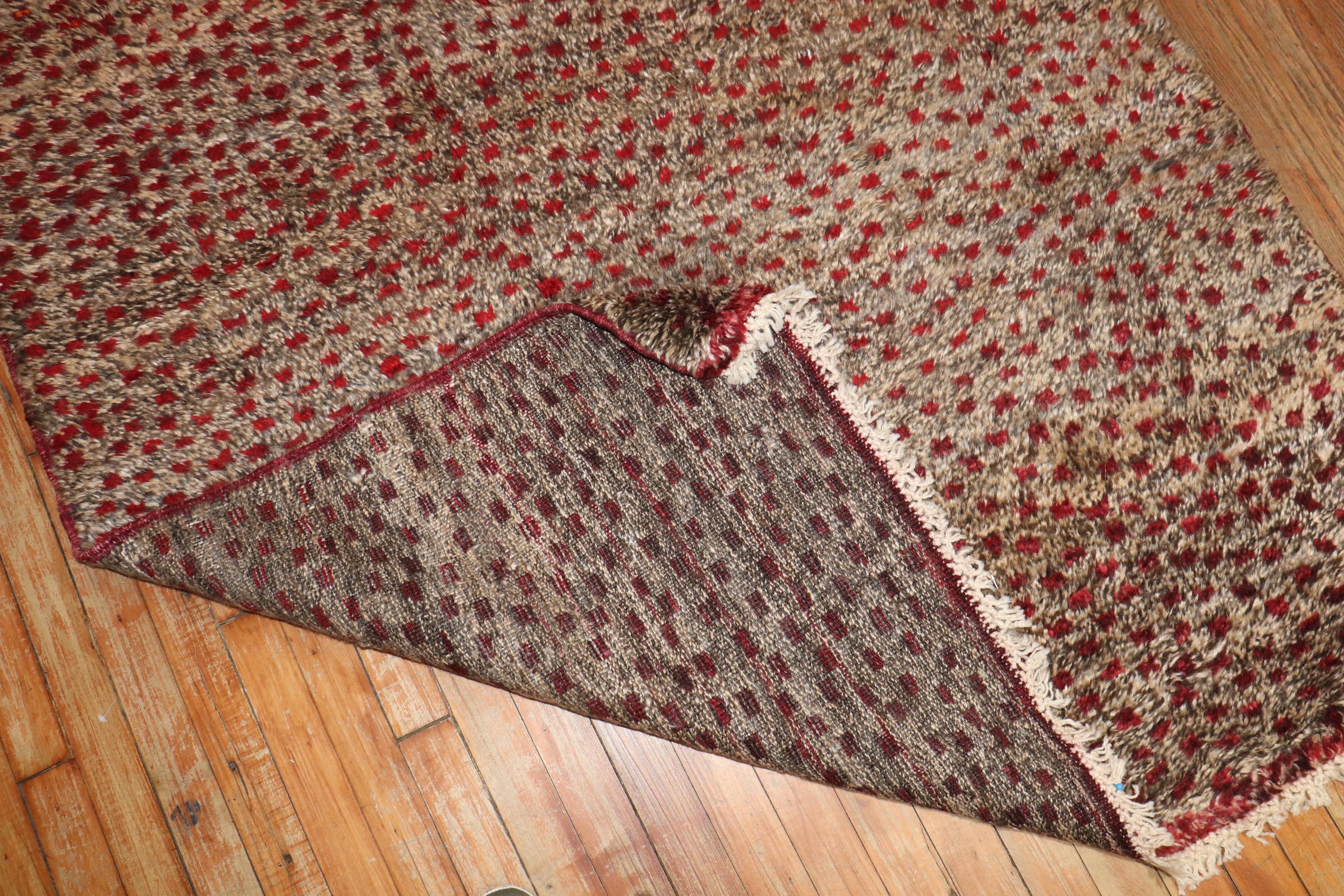 20th Century Zabihi Collection Vintage Turkish Tulu Carpet For Sale