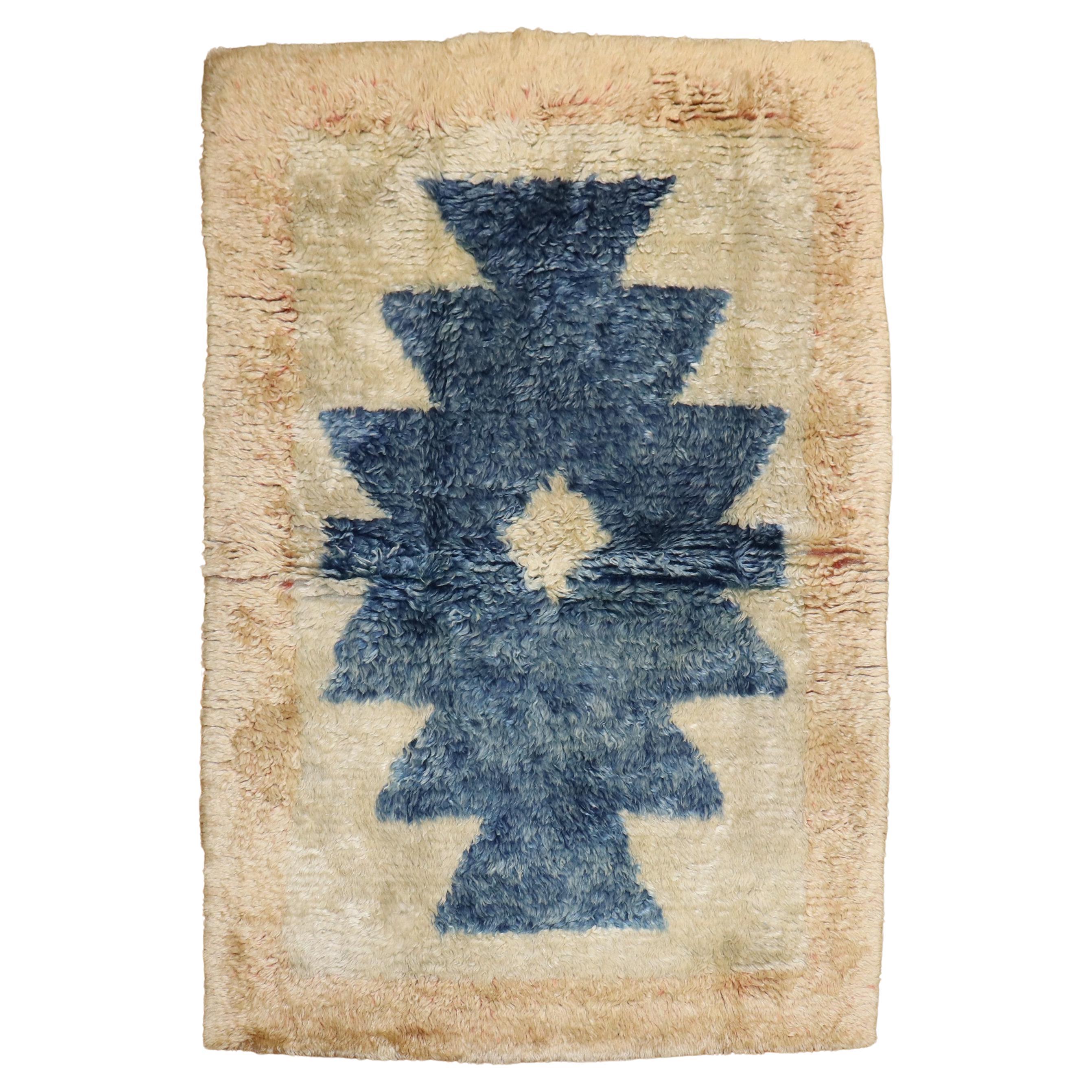 Zabihi Collection Vintage Turkish Tulu Carpet For Sale