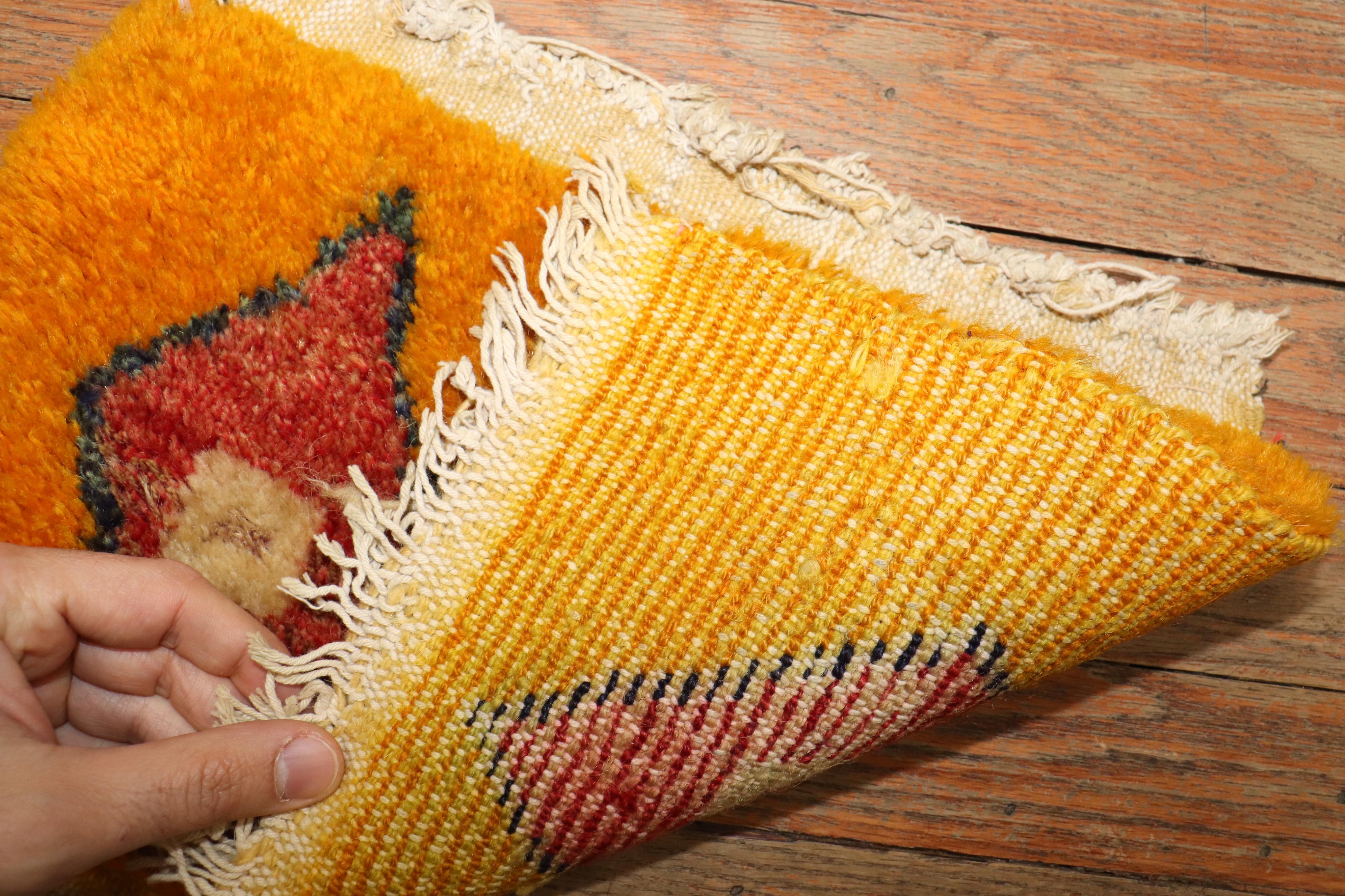 Zabihi Collection Vintage Turkish Tulu Mini Rug (Türkisch) im Angebot