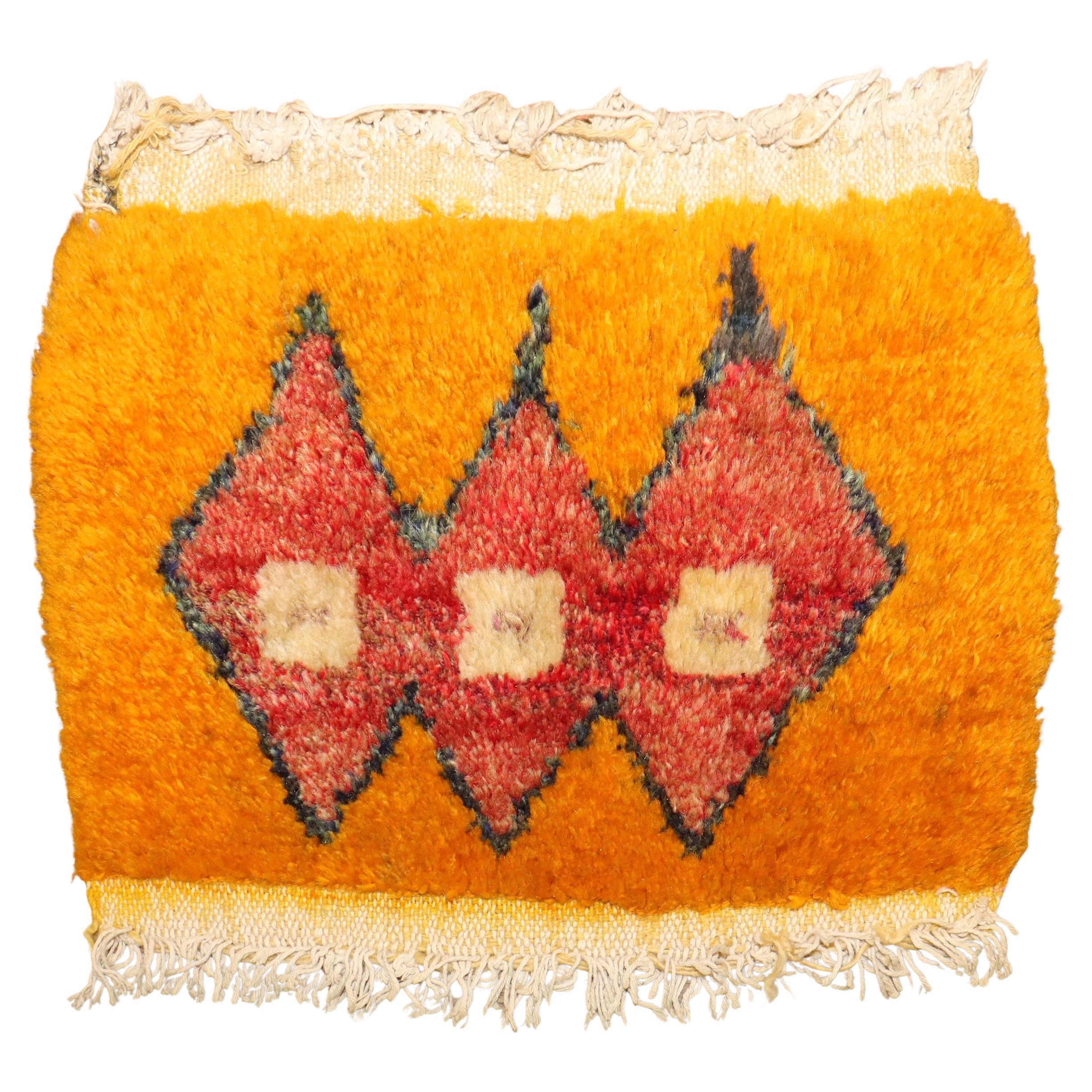 Zabihi Collection Vintage Turkish Tulu Mini Rug