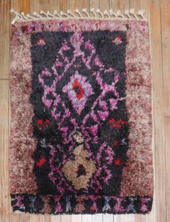 Zabihi Collection Vintage Turkish Tulu Small Plush Carpet