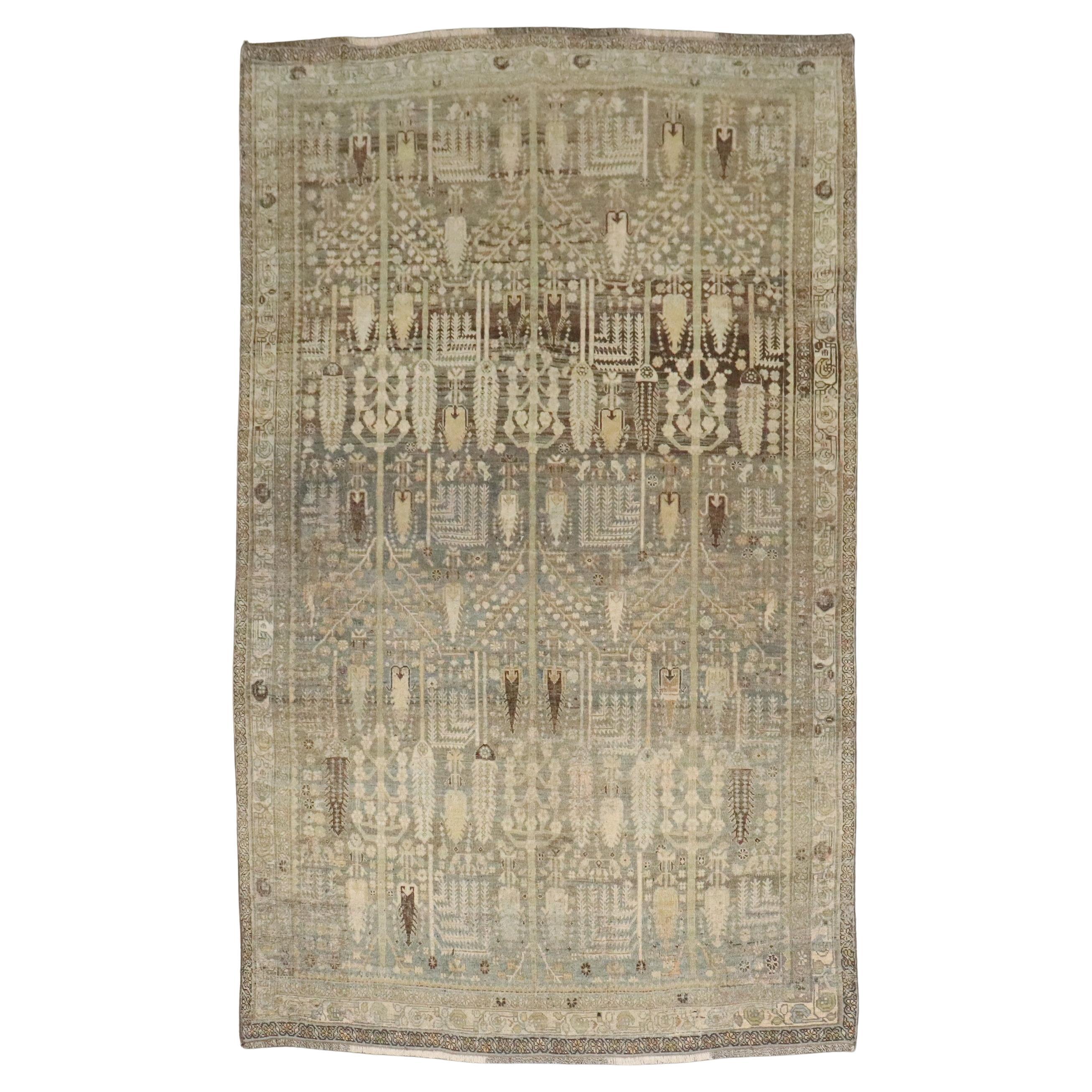 Zabihi Collection Weeping Willow Tree Antiker Bidjar Akzentteppich