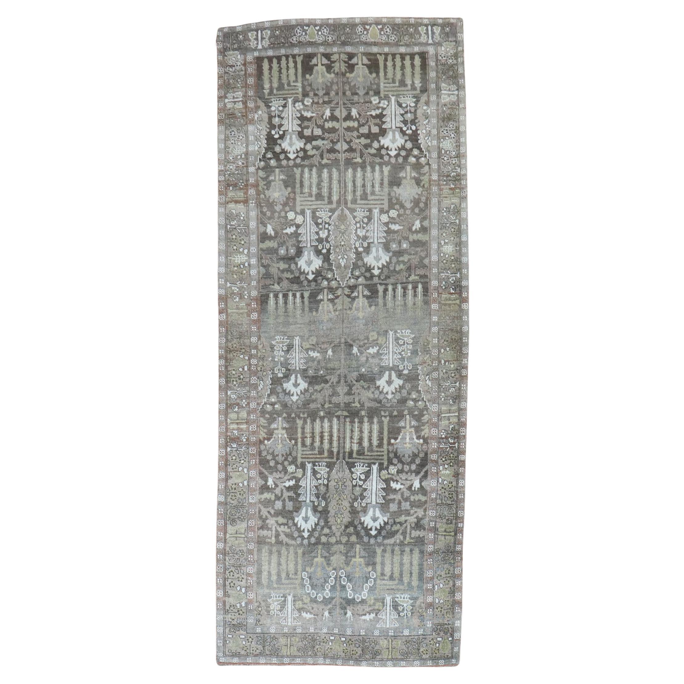 Zabihi Collection Weeping Willow Tree Antique Kurd Bidjar Rug For Sale