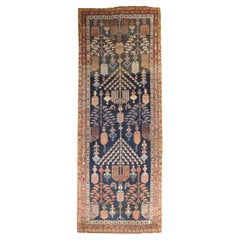 Vintage Zabihi Collection Weeping Willow Tree Tribal Persian Gallery Rug