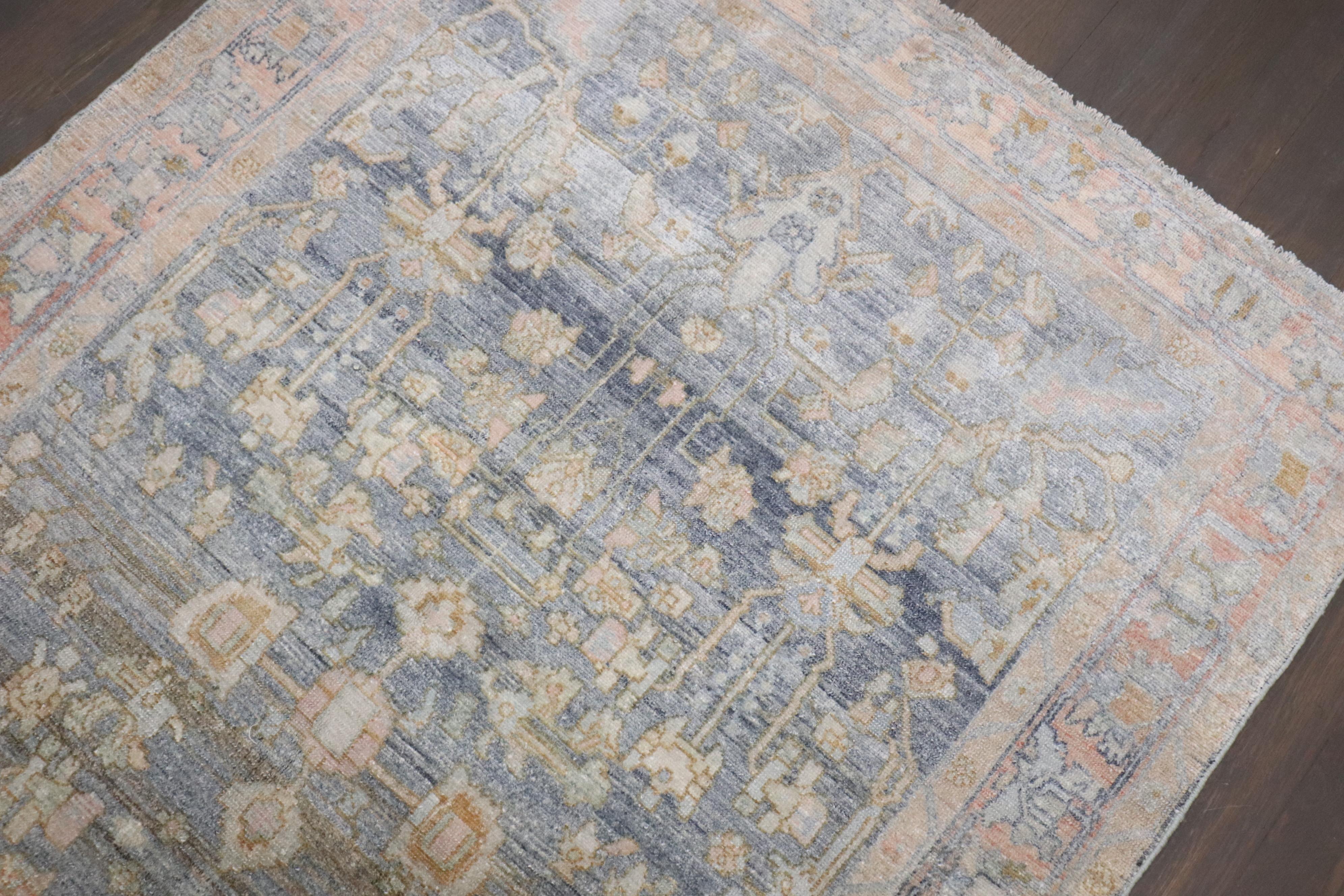 XX secolo Zabihi Collection Whimsical Antique Persian Malayer Accent Size Rug in vendita