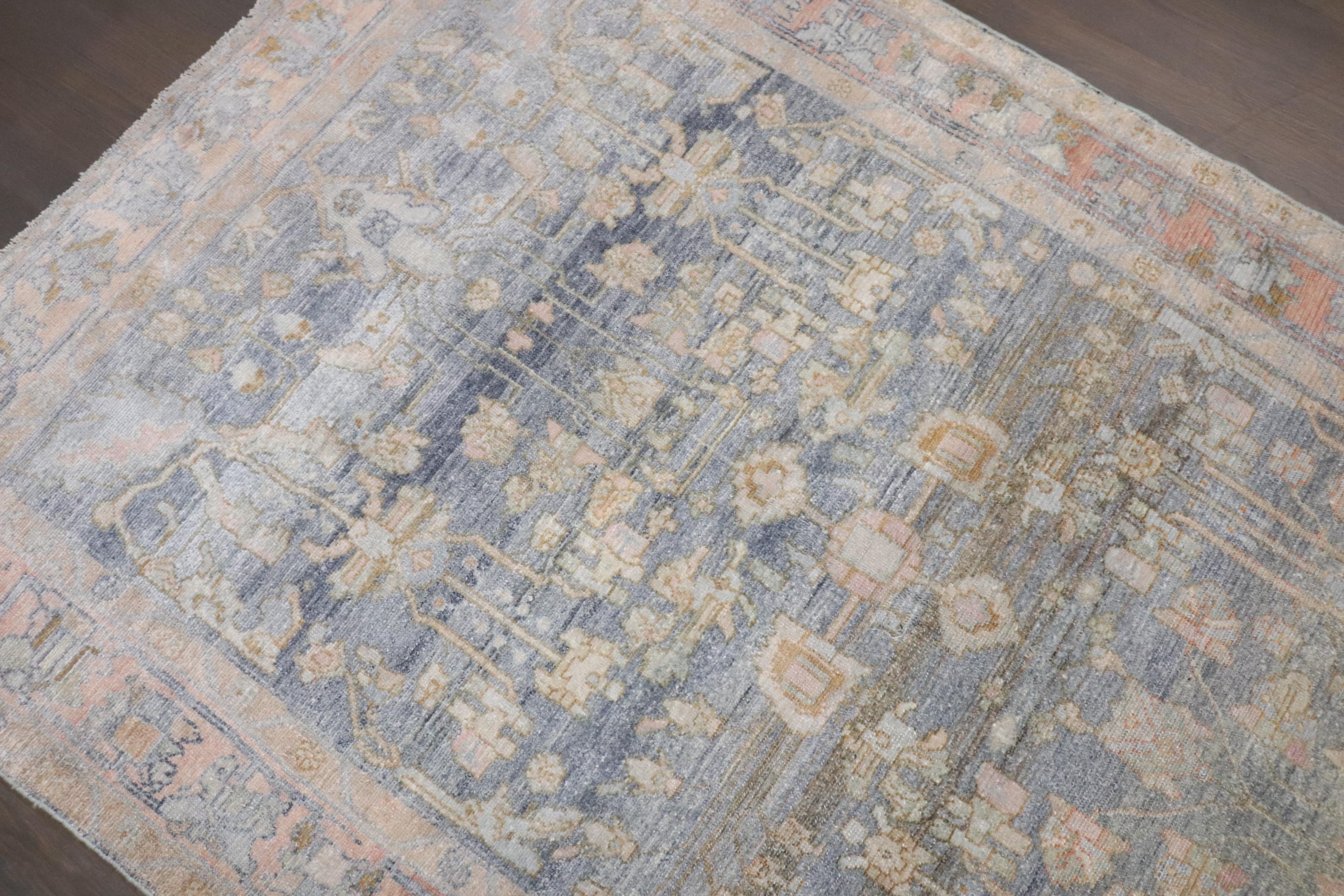 Zabihi Collection Whimsical Antique Persian Malayer Accent Size Rug in vendita 1