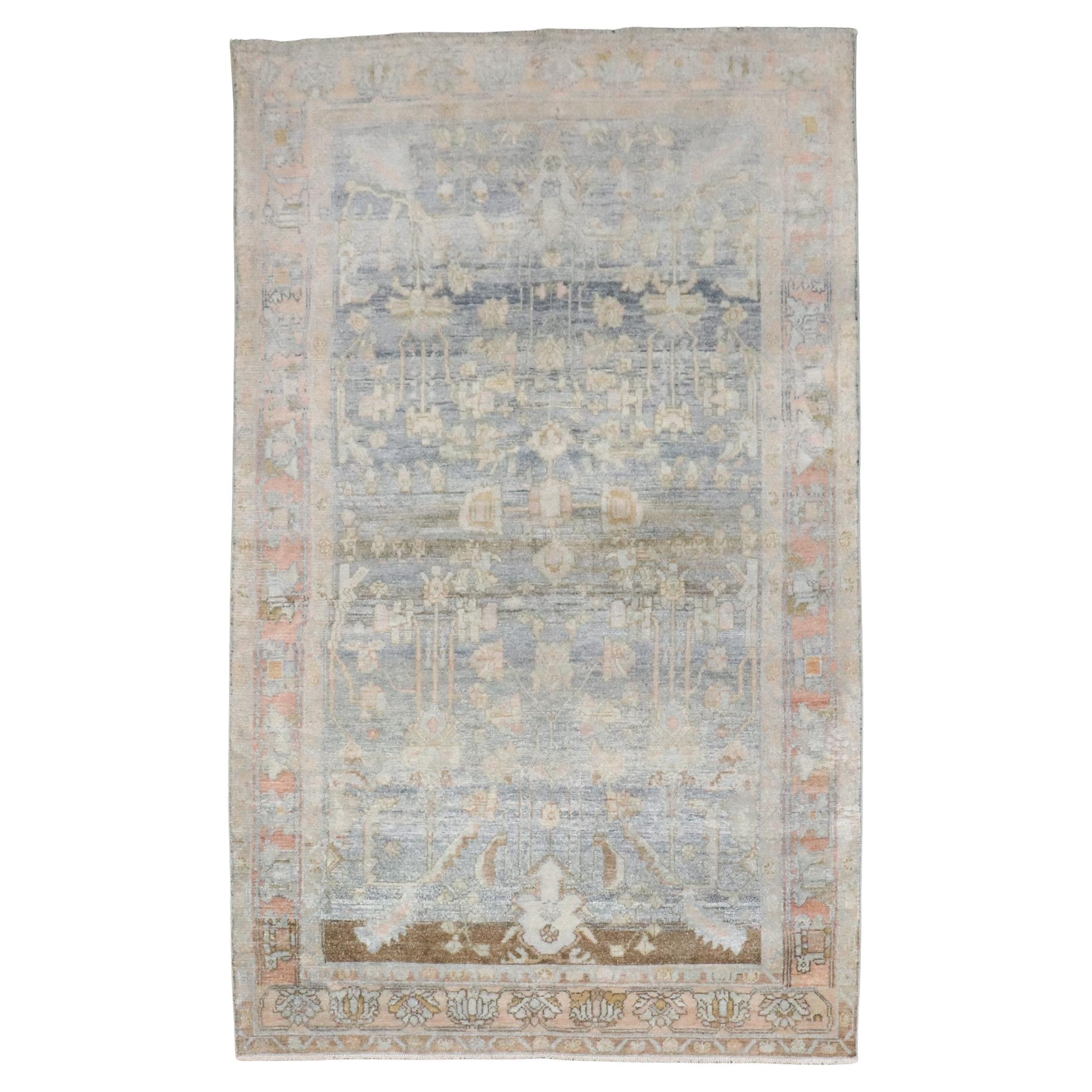 Zabihi Collection Whimsical Antique Persian Malayer Accent Size Rug