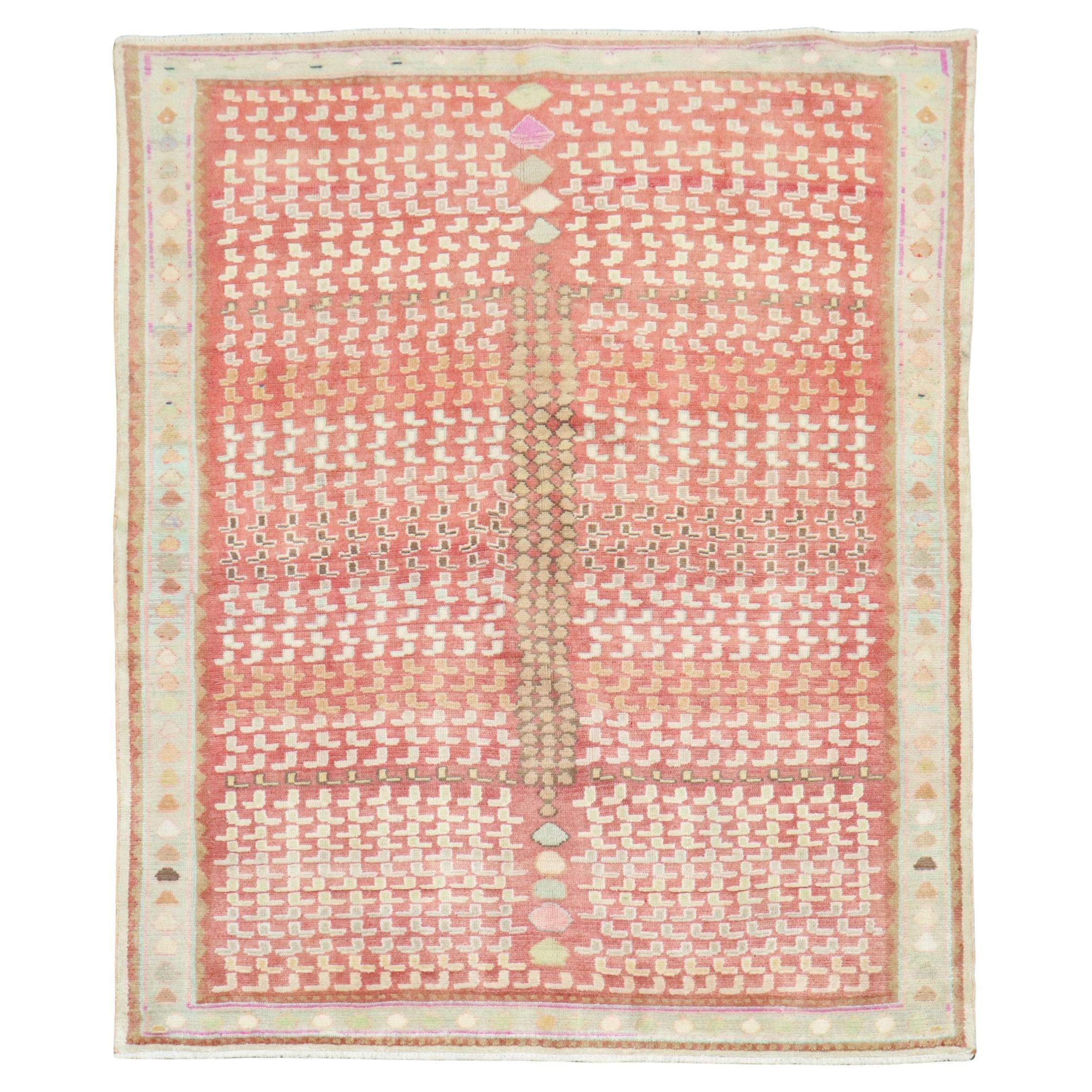 Zabihi Collection Whimsical Vintage Persian Rug For Sale