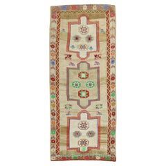 Zabihi Collection Wide Vintage Colorful Turkish Runner