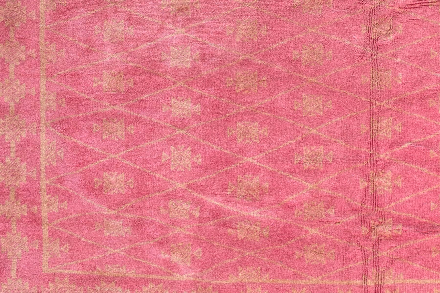 Afghan Tapis afghan surdimensionné rose sauvage collection Zabihi en vente