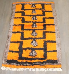 Zabihi Collection  Wild Vintage Turkish Tulu Shag Rug