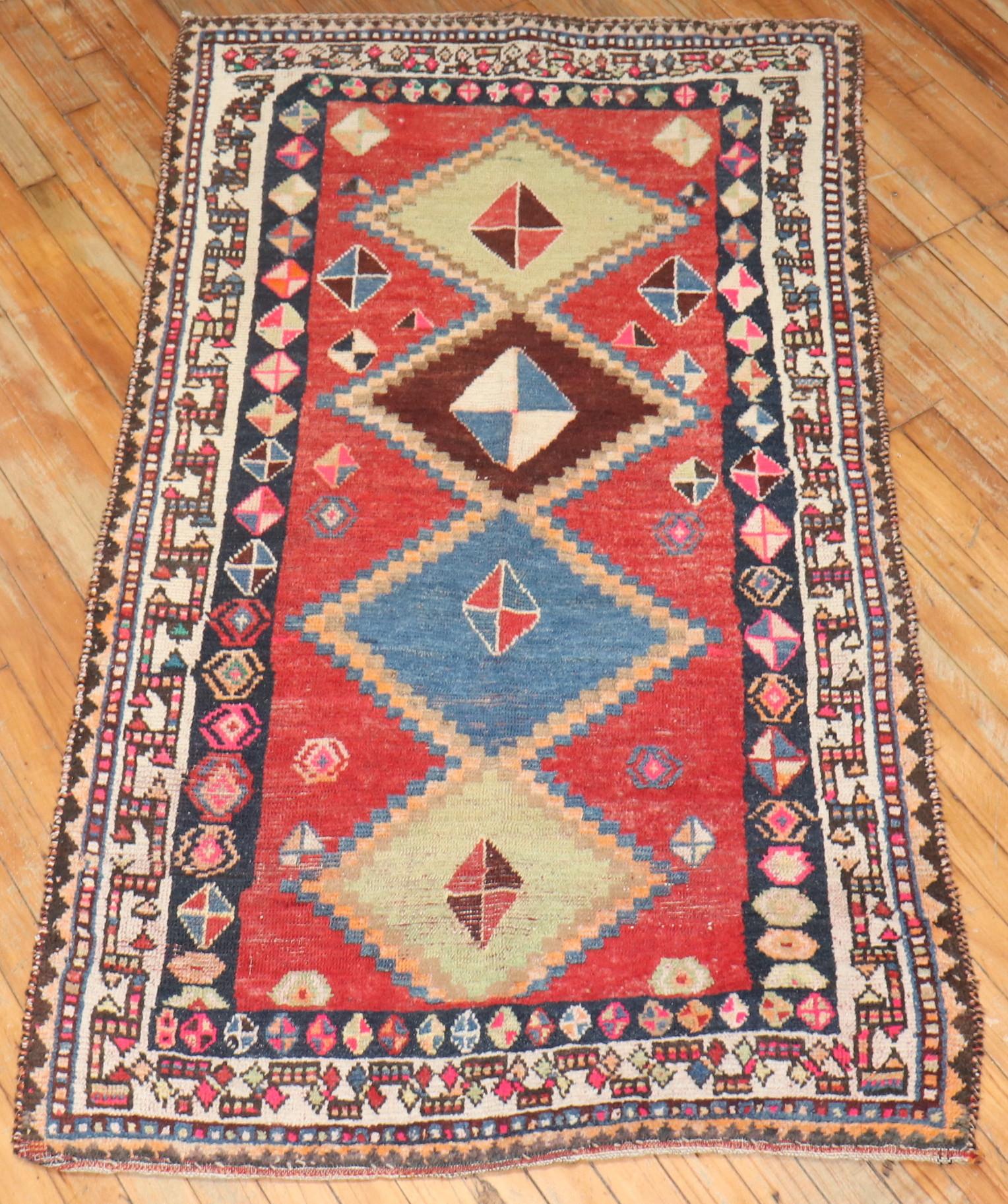 an early 20th-century colorful tribal persian gabbeh small rug

rug no.	r5908
size	3' 2