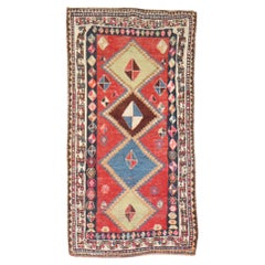 Zabihi Collection Worn Antique Persian Gabbeh Small Rug