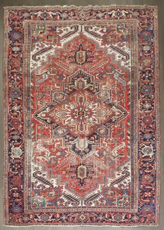 Tappeto Heriz persiano antico usurato della Collection'S