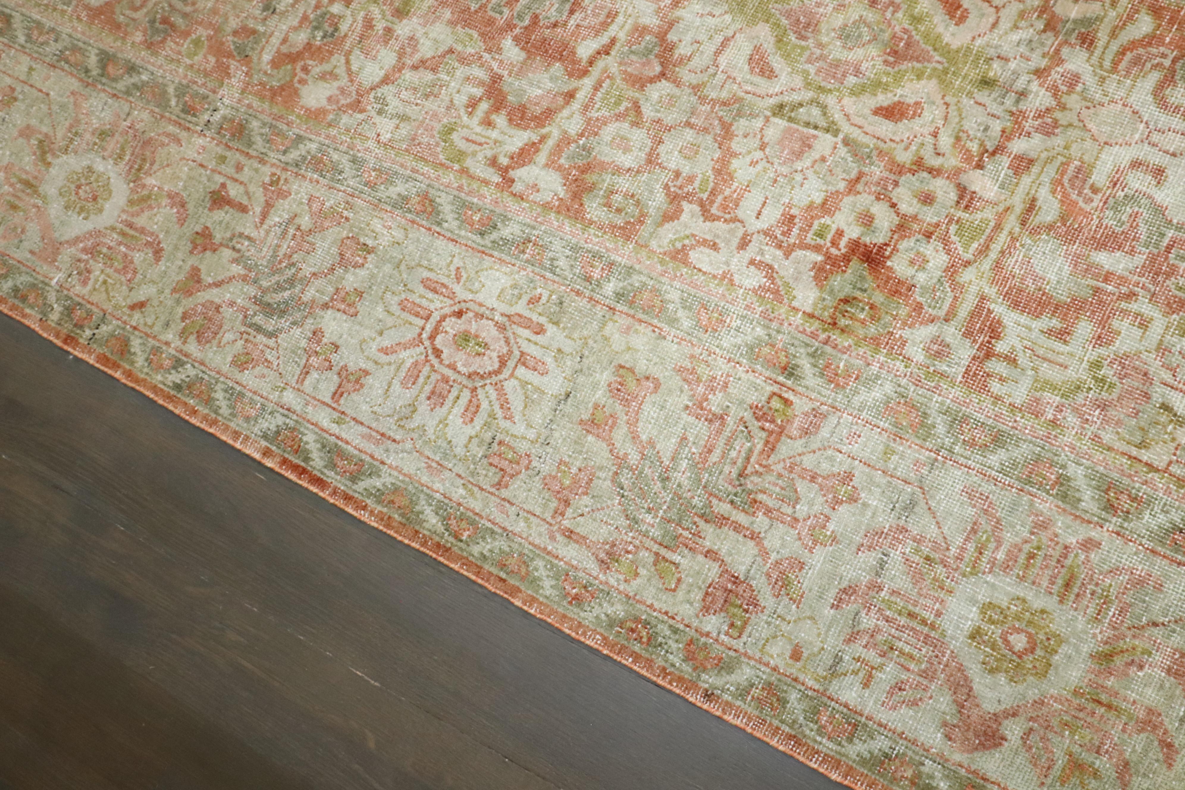 Lana Tappeto Zabihi Collection'S Antico Persiano Mahal Usurato in vendita