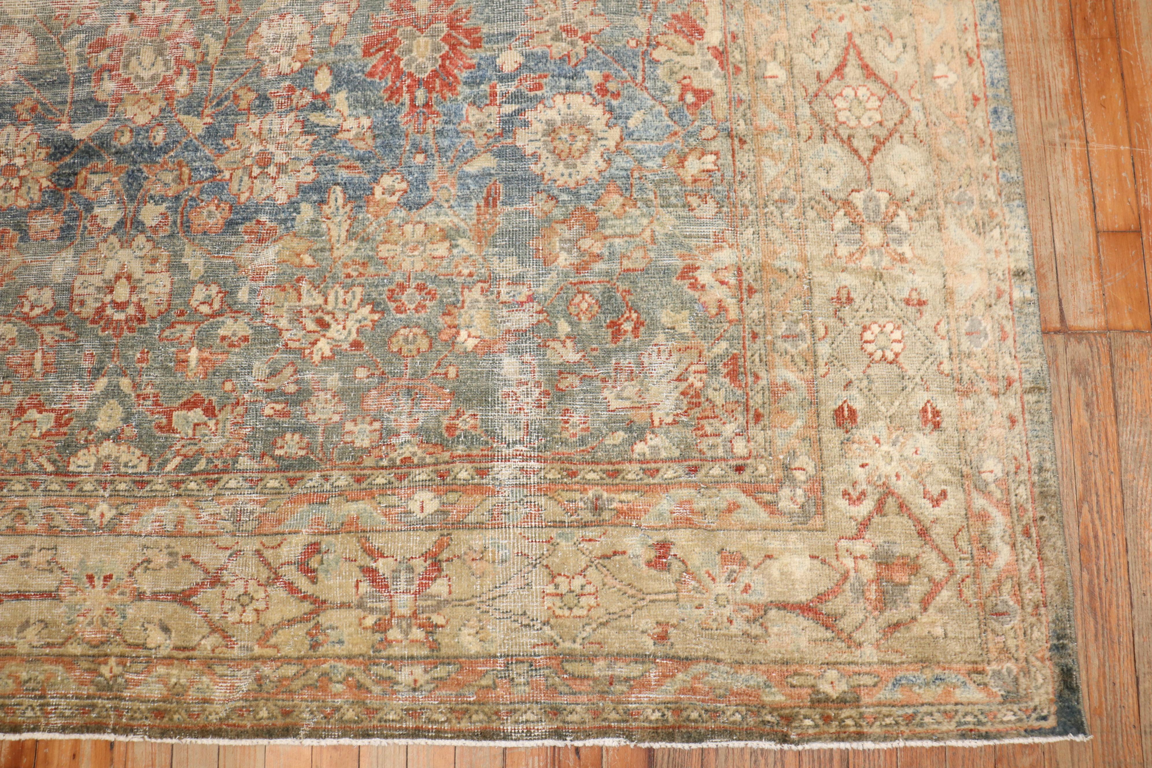 Lana Tappeto Zabihi Collection'S Antico Persiano Mahal Usurato in vendita