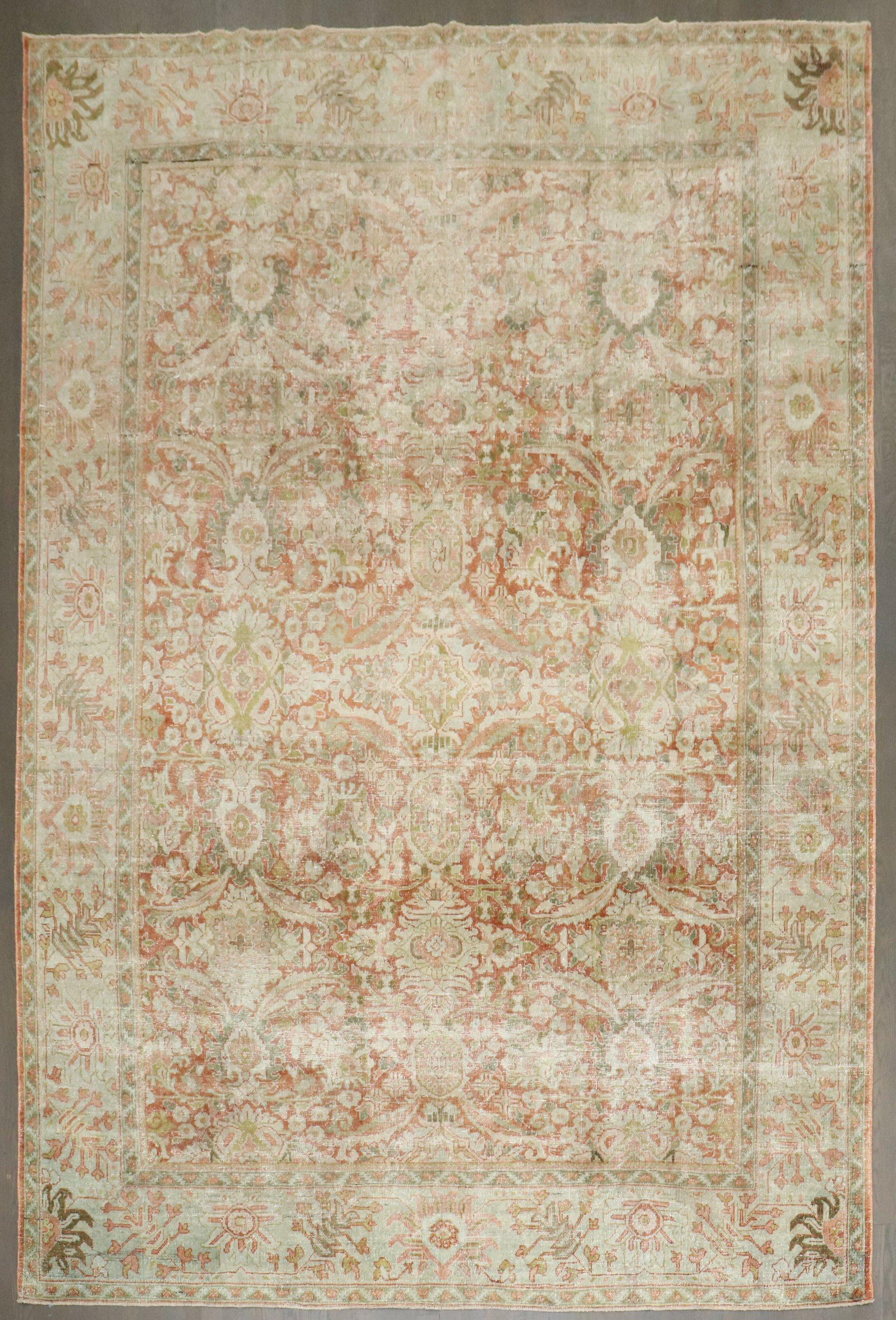 Tappeto Zabihi Collection'S Antico Persiano Mahal Usurato in vendita 1