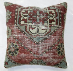 Zabihi Collection Worn Caucasian Rug Pillow