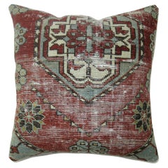 Used Zabihi Collection Worn Caucasian Rug Pillow