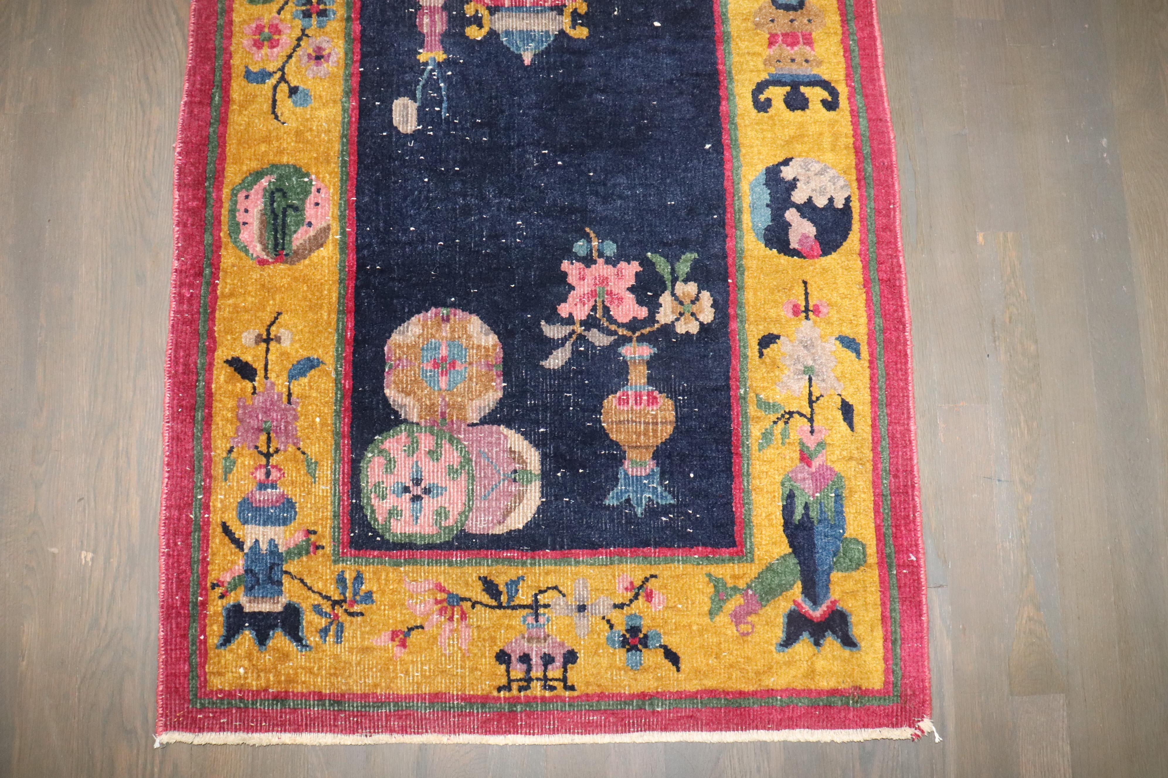20ième siècle Collection Sal, tapis chinois usé de style Art Déco en vente
