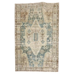 Zabihi Collection Worn Green Persian Scatter Size Rug