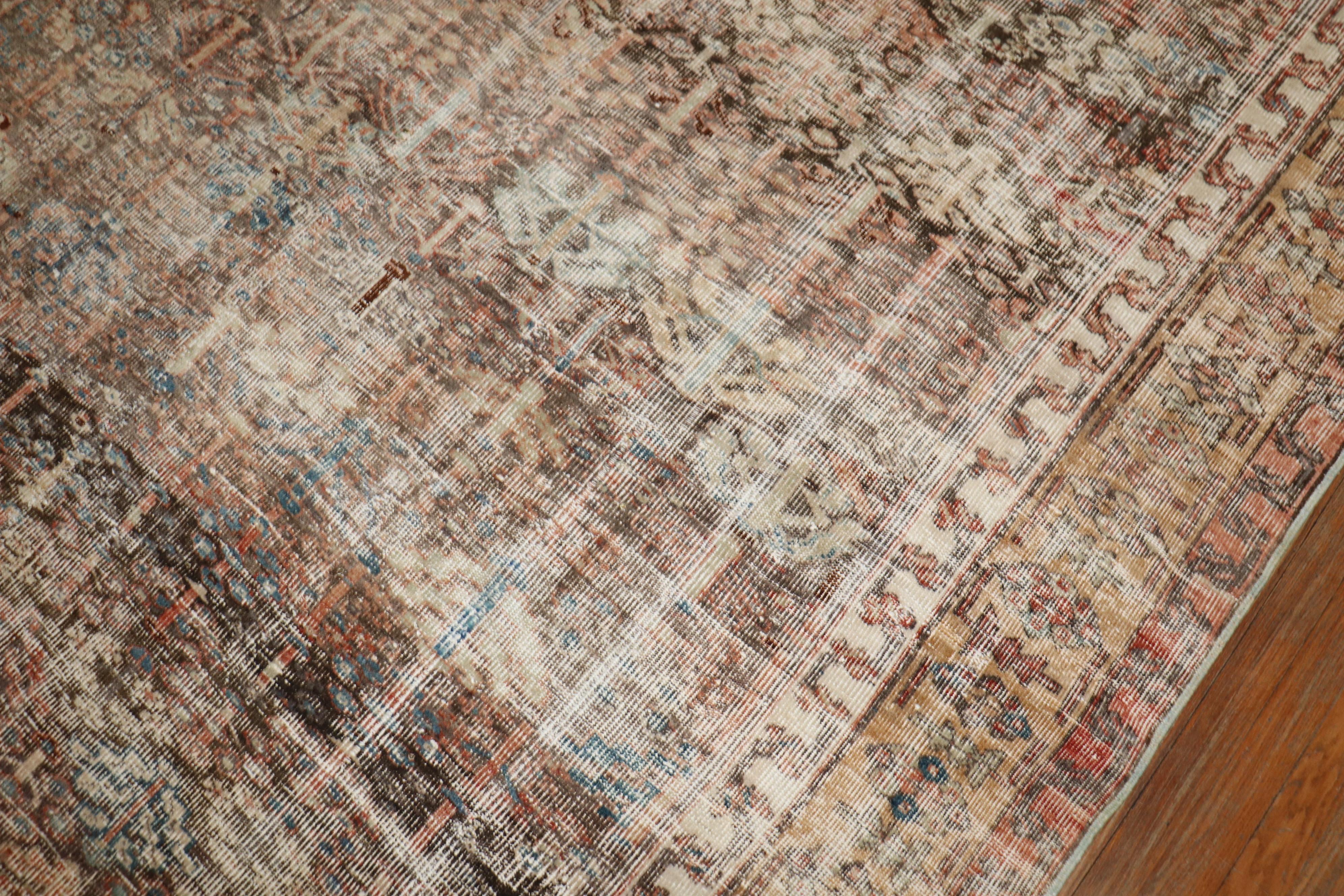 An early 20th distressed Persian Kurd Rug in Rustic Tones

Details
rug no.	j2801
size	6' 9
