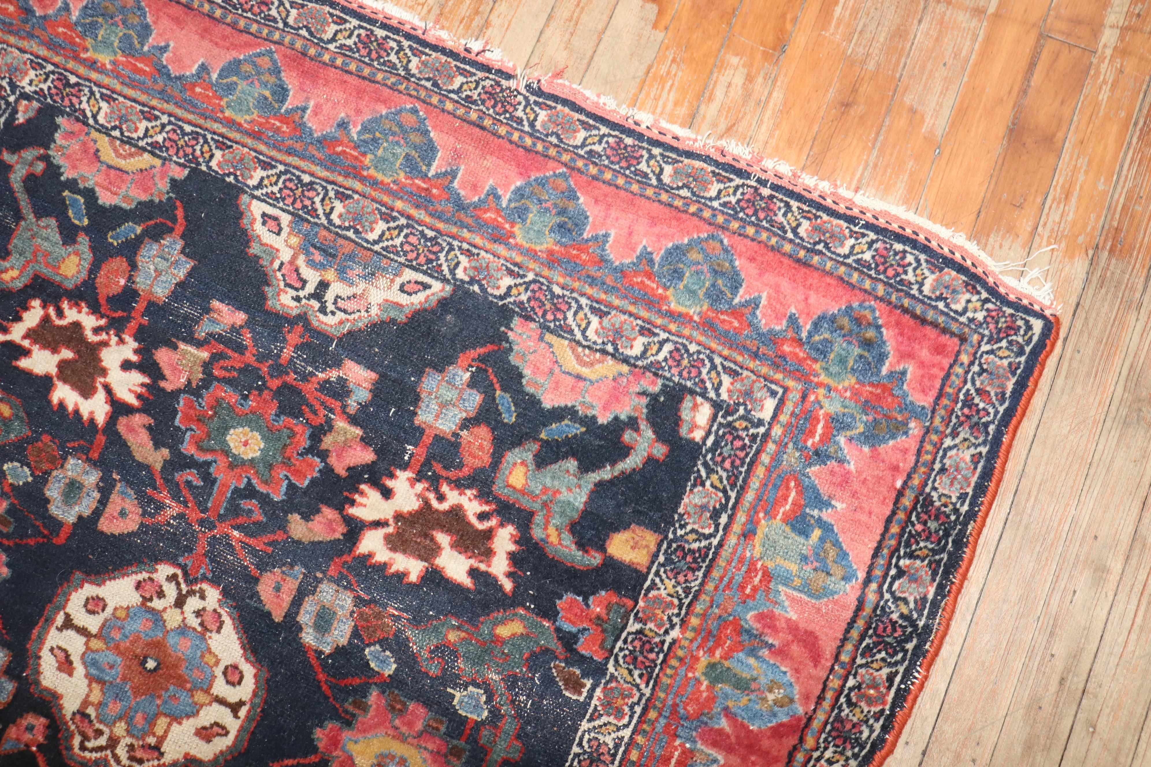 Zabihi Collection Getragener Persischer Malayer Teppich (Rustikal) im Angebot