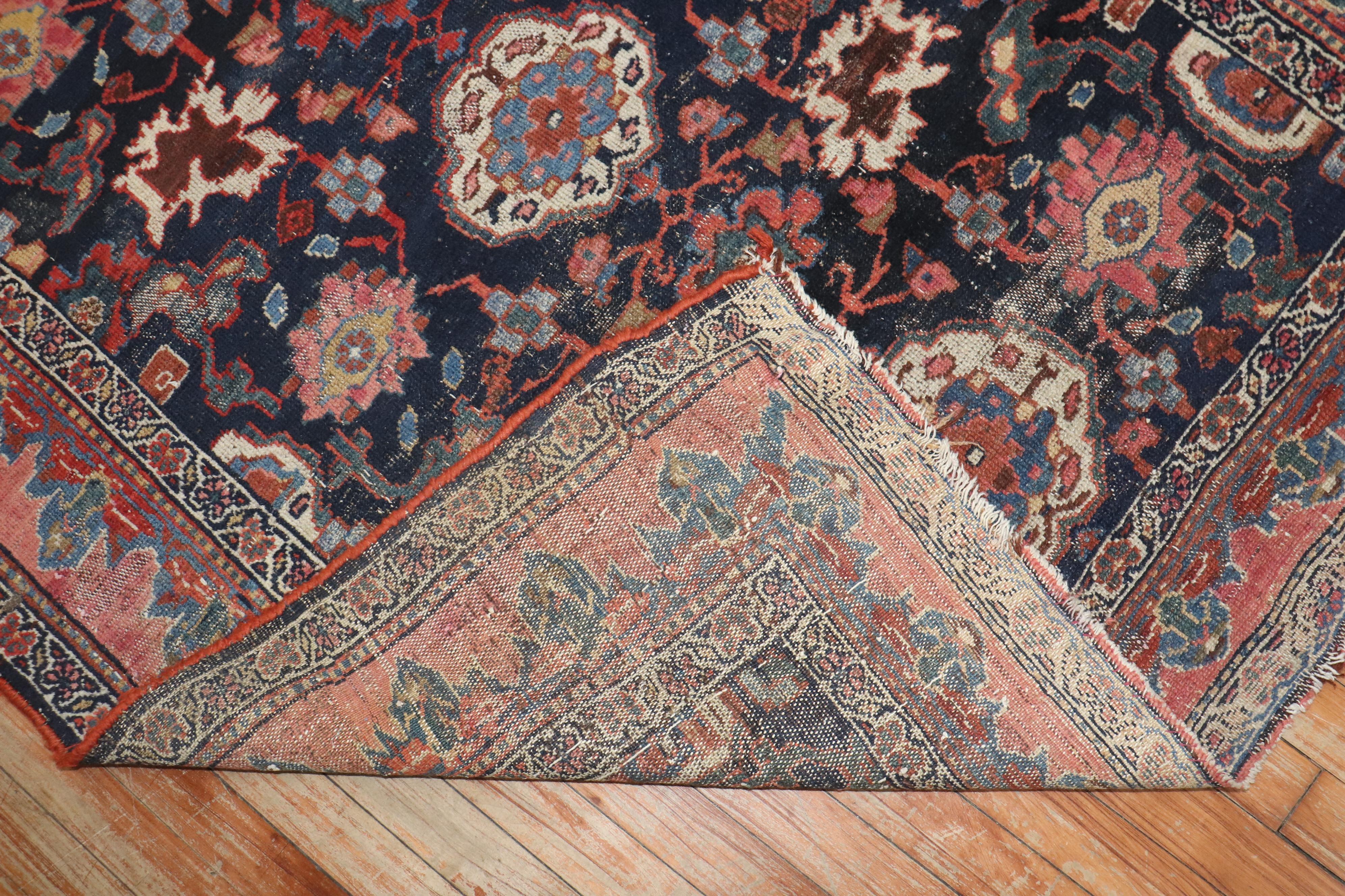20th Century Zabihi Collection Worn Persian Malayer Rug For Sale