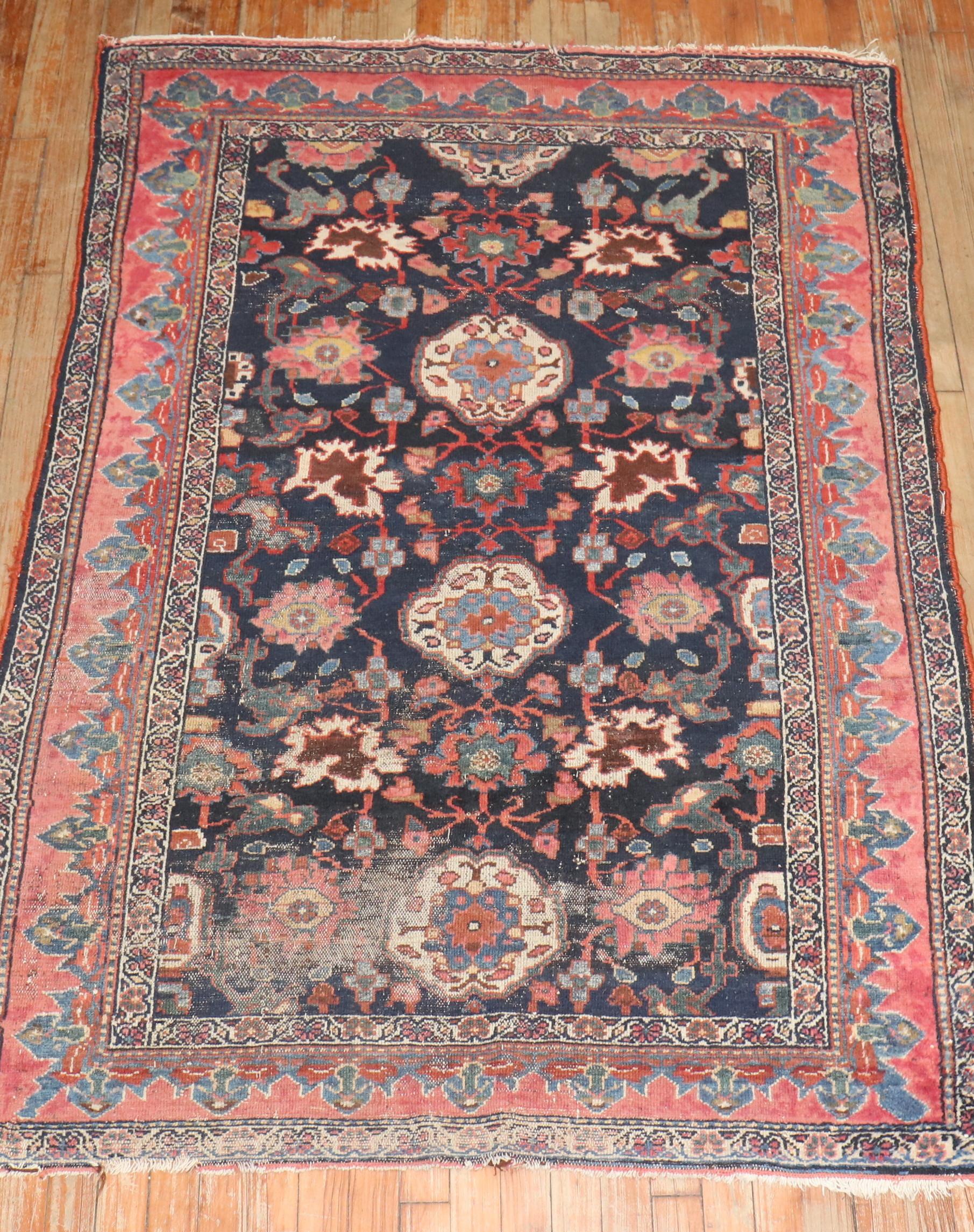 Zabihi Collection Getragener Persischer Malayer Teppich (Wolle) im Angebot